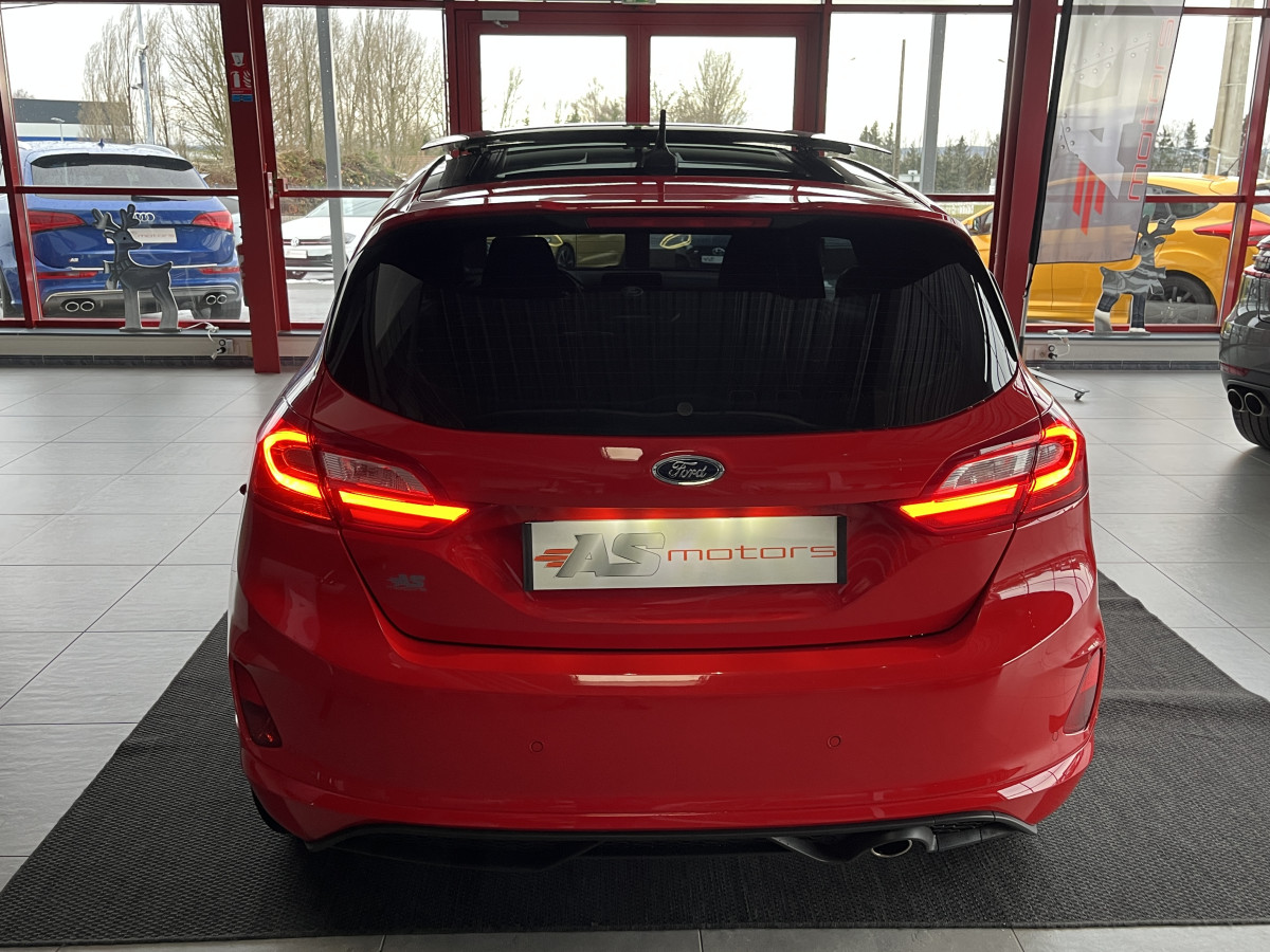 FORD FIESTA 1,0 125 ST LINE HYBRID TOIT PANORAMIQUE OUVRANT GPS ANDROID APPLE CARPLAY PARK PILOT REGULATEUR LIMITEUR FEUX HALOGENE JANTES 18 EXCELLENT ETAT