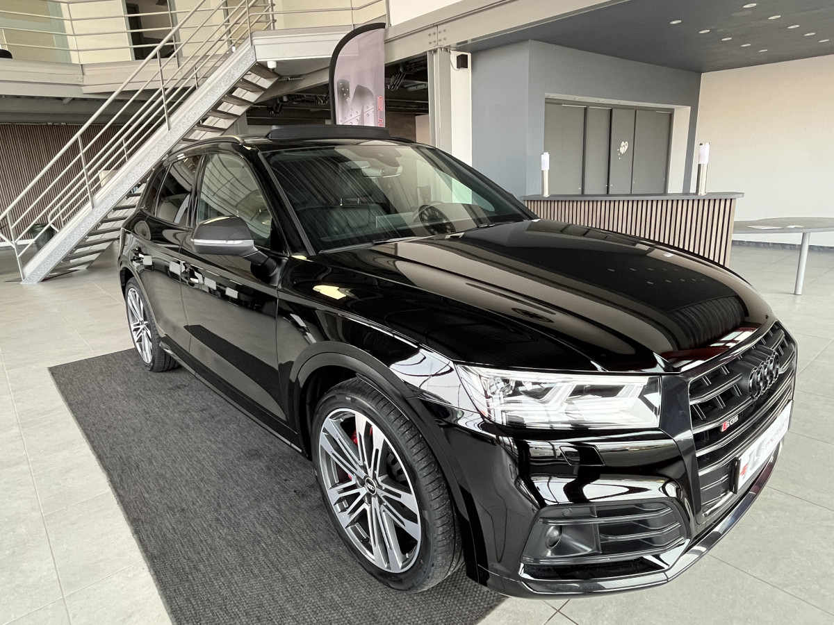 AUDI SQ5 TDI V6 347 BVA8 QUATTRO ATTELAGE  TOIT PANORAMIQUE GPS CAMERA KEYLESS ACC DCC  HIFI B&O APPLE CARPLAY  REGULATEUR ADAPTATIF FULL BLACK MATRIX LED  DRIVE SELECT JANTES 21  EXCELLENT ETAT
