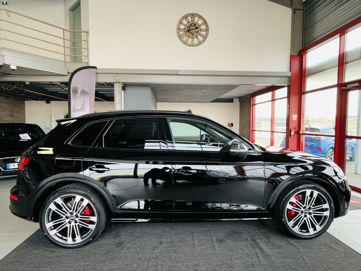 AUDI SQ5 TDI V6 347 BVA8 QUATTRO ATTELAGE  TOIT PANORAMIQUE GPS CAMERA KEYLESS ACC DCC  HIFI B&O APPLE CARPLAY  REGULATEUR ADAPTATIF FULL BLACK MATRIX LED  DRIVE SELECT JANTES 21  EXCELLENT ETAT