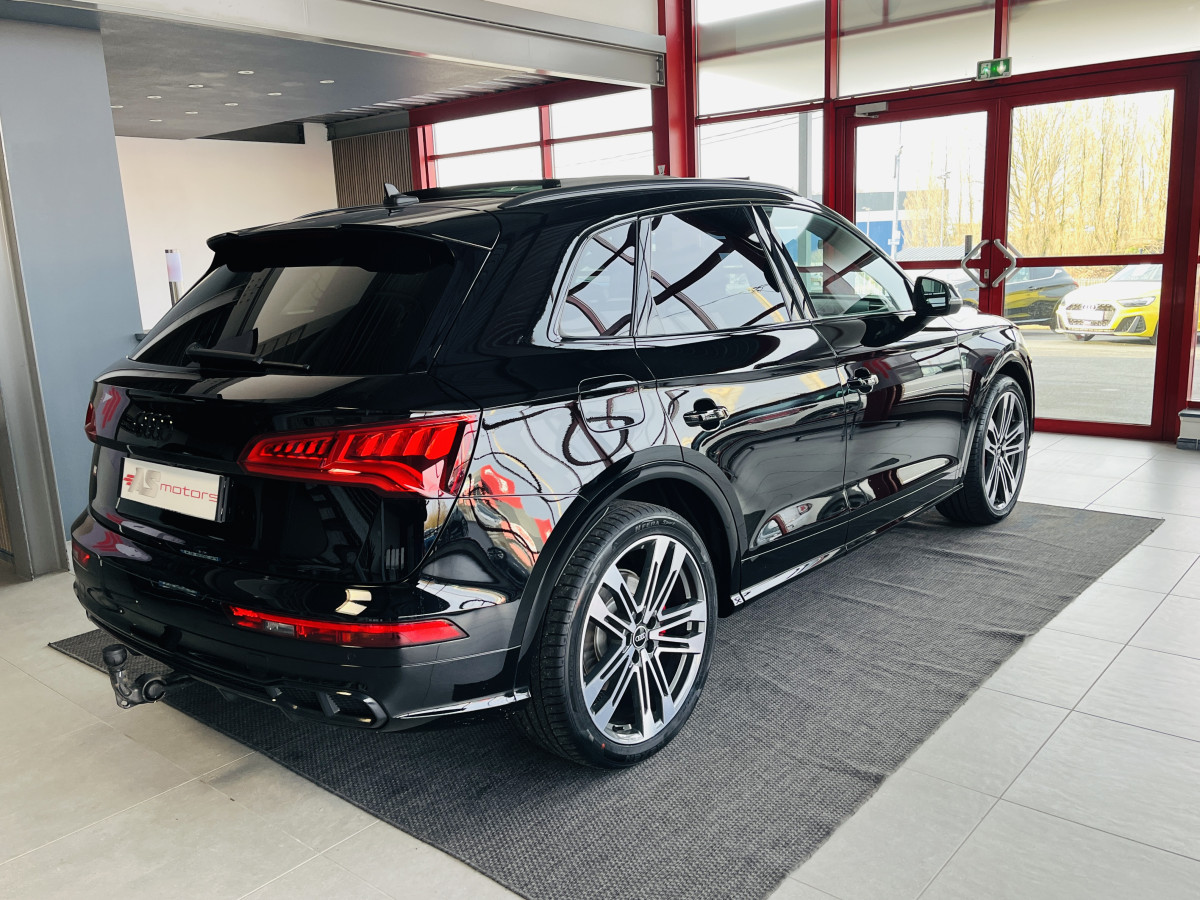 AUDI SQ5 TDI V6 347 BVA8 QUATTRO ATTELAGE  TOIT PANORAMIQUE GPS CAMERA KEYLESS ACC DCC  HIFI B&O APPLE CARPLAY  REGULATEUR ADAPTATIF FULL BLACK MATRIX LED  DRIVE SELECT JANTES 21  EXCELLENT ETAT