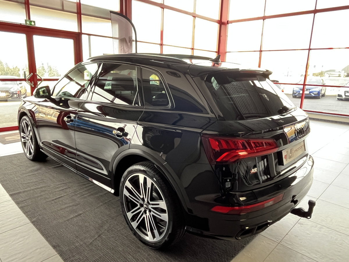 AUDI SQ5 TDI V6 347 BVA8 QUATTRO ATTELAGE  TOIT PANORAMIQUE GPS CAMERA KEYLESS ACC DCC  HIFI B&O APPLE CARPLAY  REGULATEUR ADAPTATIF FULL BLACK MATRIX LED  DRIVE SELECT JANTES 21  EXCELLENT ETAT