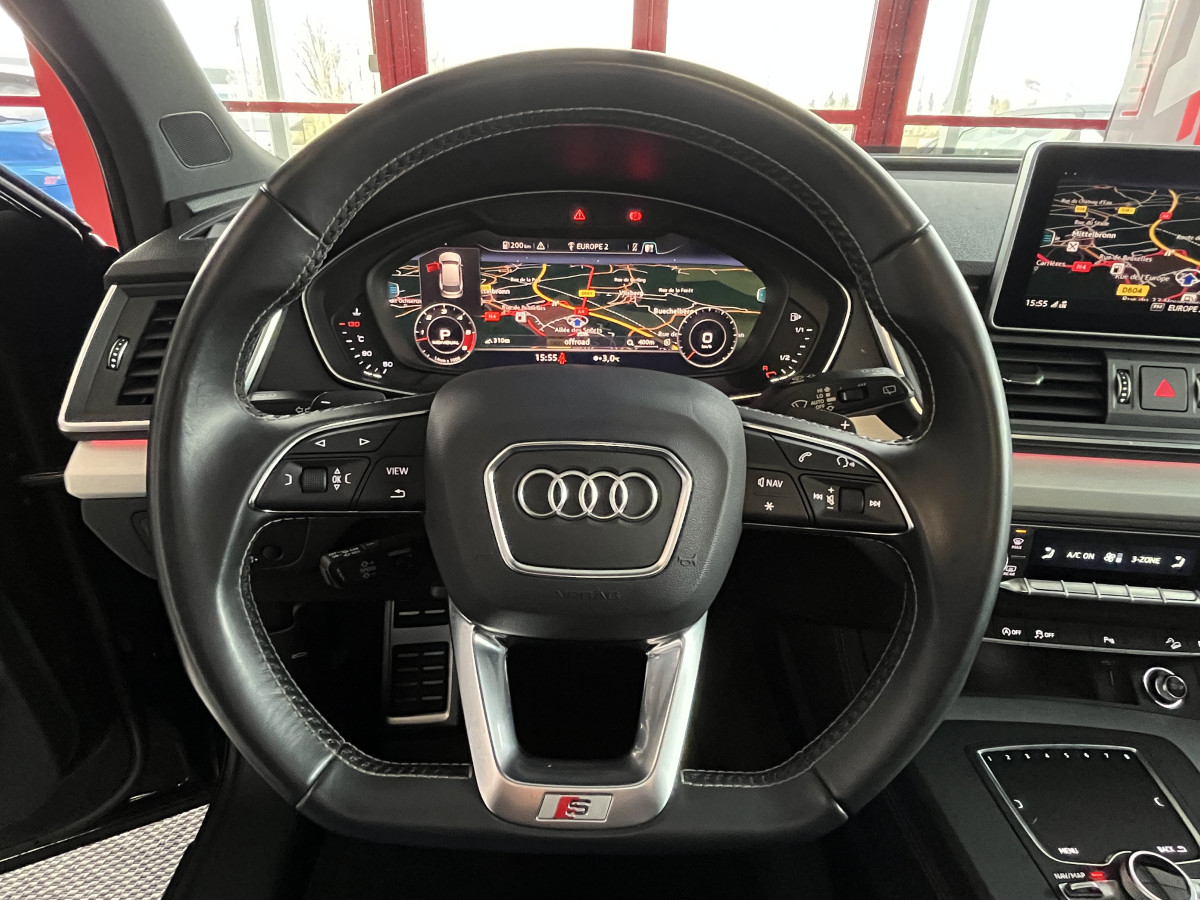 AUDI SQ5 TDI V6 347 BVA8 QUATTRO ATTELAGE  TOIT PANORAMIQUE GPS CAMERA KEYLESS ACC DCC  HIFI B&O APPLE CARPLAY  REGULATEUR ADAPTATIF FULL BLACK MATRIX LED  DRIVE SELECT JANTES 21  EXCELLENT ETAT