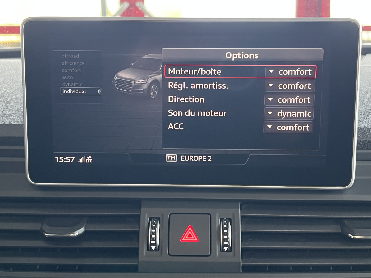 AUDI SQ5 TDI V6 347 BVA8 QUATTRO ATTELAGE  TOIT PANORAMIQUE GPS CAMERA KEYLESS ACC DCC  HIFI B&O APPLE CARPLAY  REGULATEUR ADAPTATIF FULL BLACK MATRIX LED  DRIVE SELECT JANTES 21  EXCELLENT ETAT