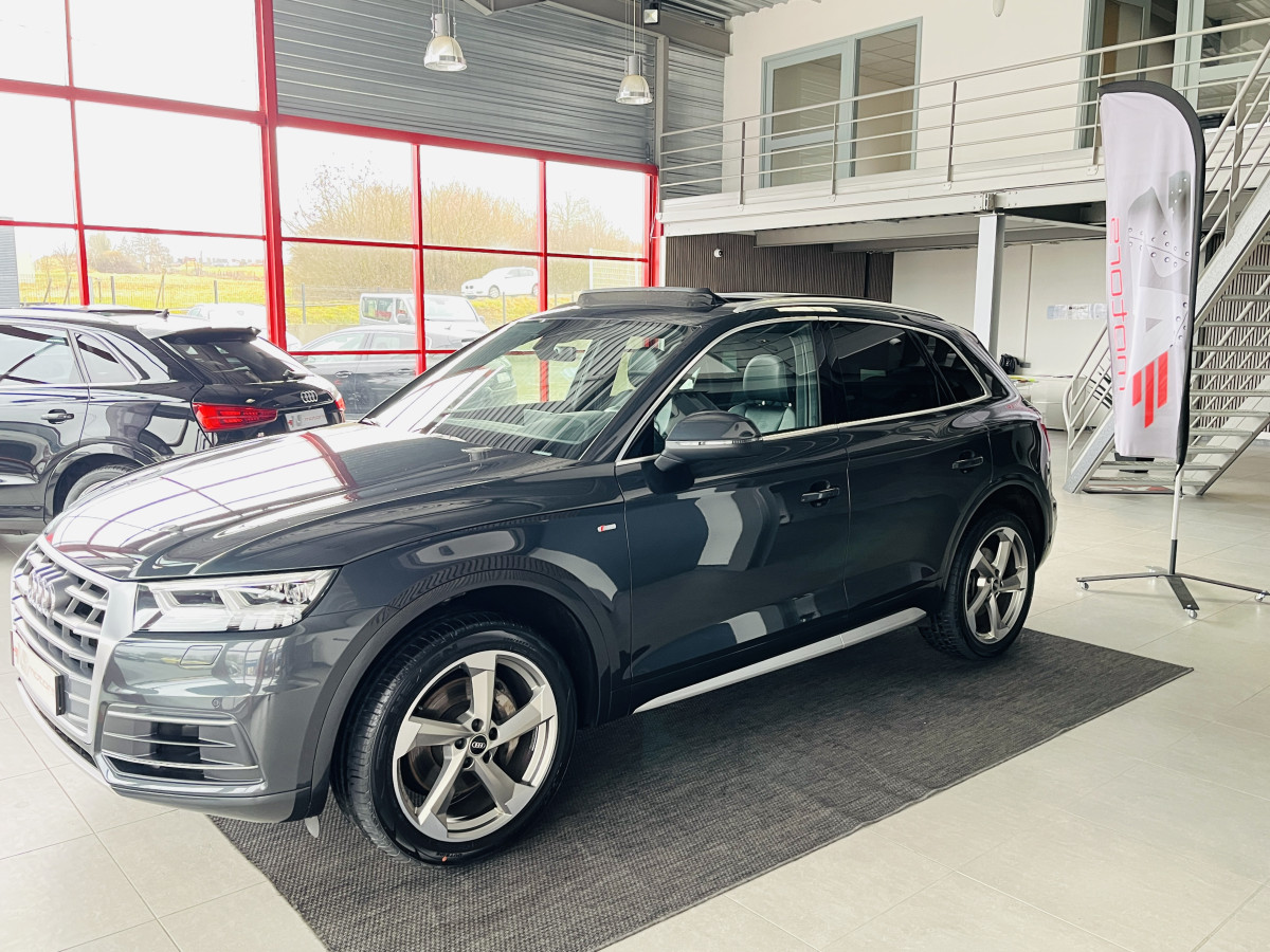 AUDI Q5 50 TDI 3,0 V6 286 BVA QUATTRO ATTELAGE TOIT PANORAMIQUE HIFI B&O VIRTUAL COCKPIT  KEYLESS CARPLAY GPS REGULATEUR LIMITEUR PARK PILOT JANTES 20 EXCELLENT ETAT