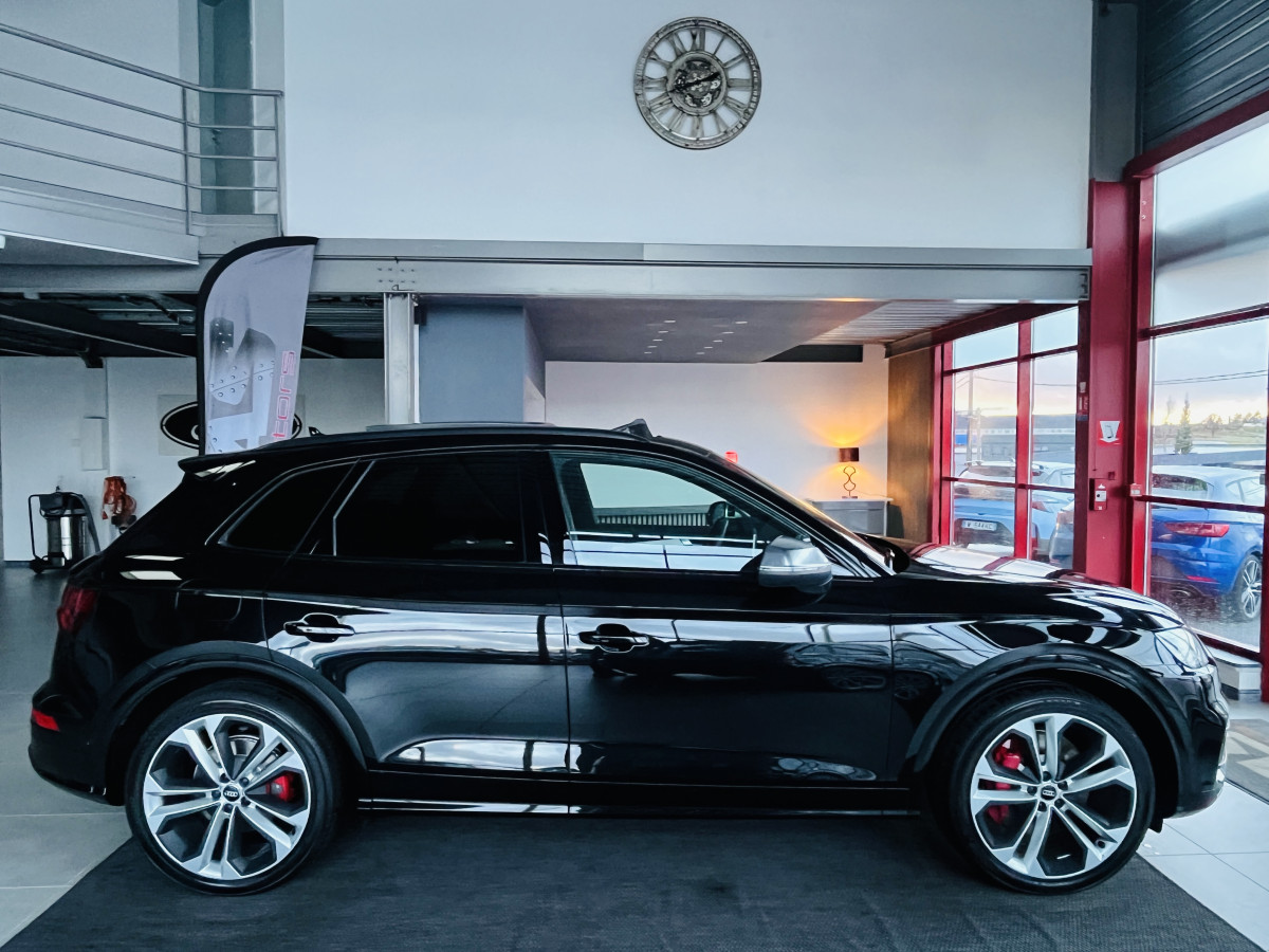 AUDI SQ5 3,0 TDI V6 347 BVA8 QUATTRO TOIT PANORAMIQUE OUVRANT  ATTELAGE ELECTRIQUE GPS  CAMERA 360 APPLE CARPLAY  KEYLESS HIFI B&O REGULATEUR ADAPTATIF PHARES MATRIX LED PARK PILOT FULL CUIR  DRIVE SELECT JANTE 21 EXCELLENT ETAT