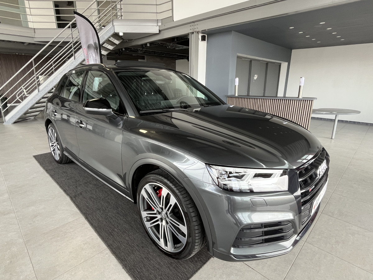 AUDI SQ5 3,0 TDI V6 347 BVA8 QUATTRO TOIT PANORAMIQUE OUVRANT  ATTELAGE ELECTRIQUE GPS  CAMERA  KEYLESS REGULATEUR LIMITEUR  PHARES MATRIX  LED  LED PARK PILOT FULL CUIR  DRIVE SELECT JANTE 21 EXCELLENT ETAT