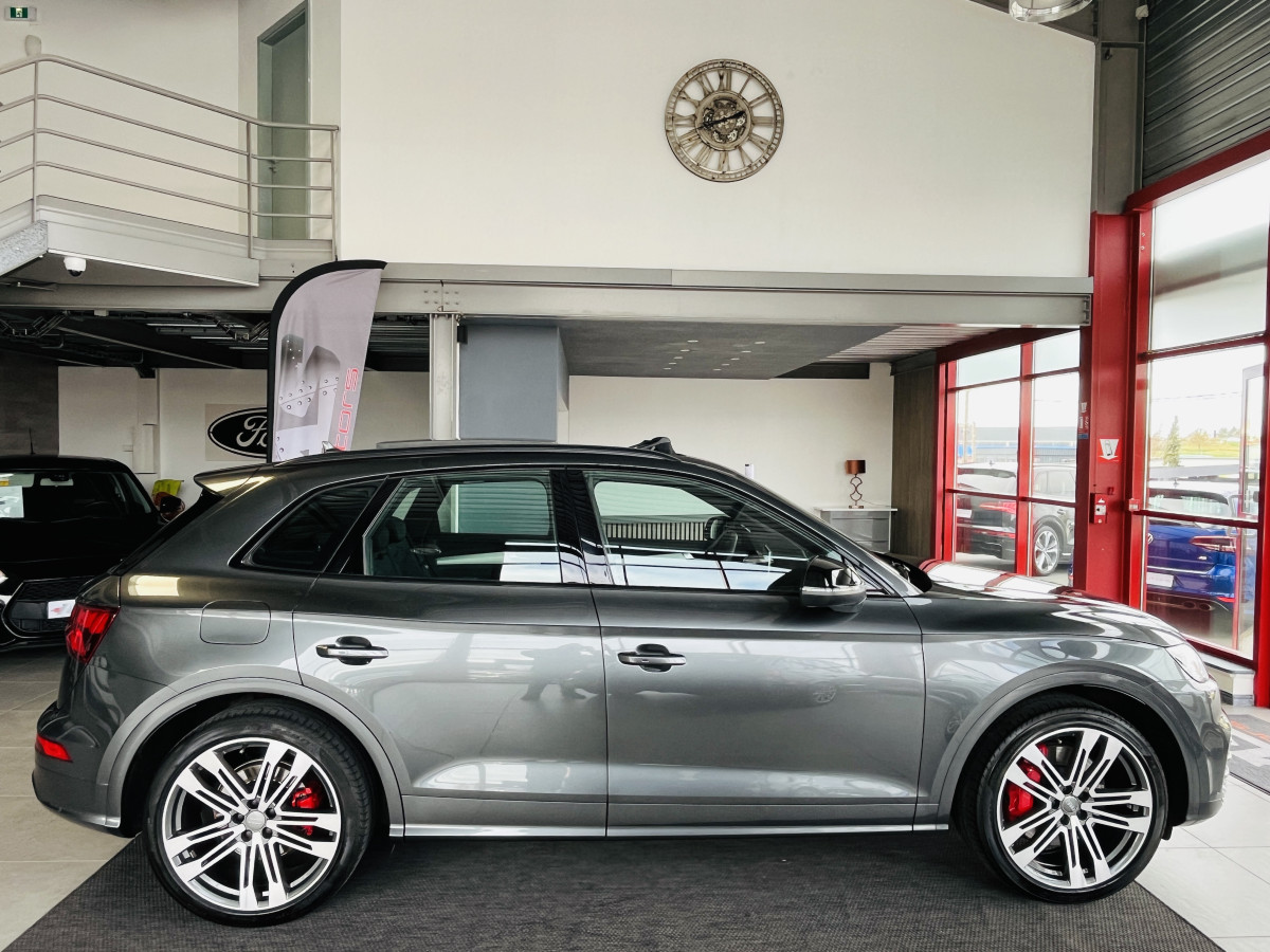 AUDI SQ5 3,0 TDI V6 347 BVA8 QUATTRO TOIT PANORAMIQUE OUVRANT  ATTELAGE ELECTRIQUE GPS  CAMERA  KEYLESS REGULATEUR LIMITEUR  PHARES MATRIX  LED  LED PARK PILOT FULL CUIR  DRIVE SELECT JANTE 21 EXCELLENT ETAT