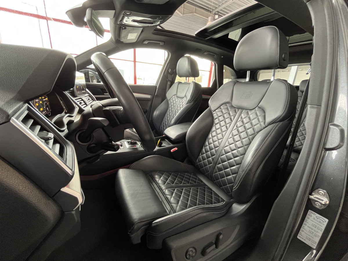 AUDI SQ5 3,0 TDI V6 347 BVA8 QUATTRO TOIT PANORAMIQUE OUVRANT  ATTELAGE ELECTRIQUE GPS  CAMERA  KEYLESS REGULATEUR LIMITEUR  PHARES MATRIX  LED  LED PARK PILOT FULL CUIR  DRIVE SELECT JANTE 21 EXCELLENT ETAT