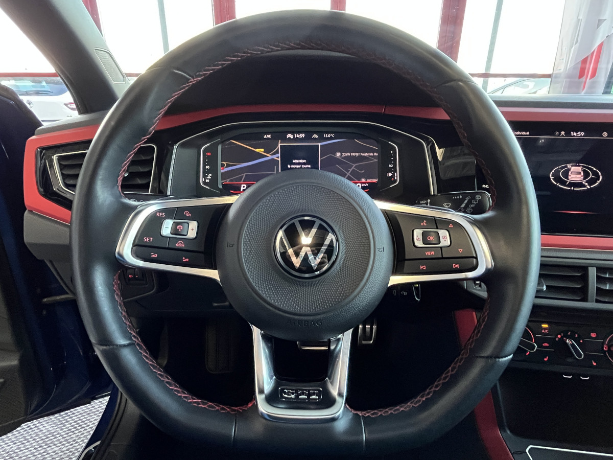 VOLKSWAGEN  POLO 2,0 TSI 200 DSG6 TOIT PANORAMIQUE GPS  CAMERA  VITUAL COCKPIT DMS ACC REGULATEUR ADAPTATIF LIMITEUR PARK PILOT IQ DRIVE  JANTES BRESCIA FEUX HALOGENE  EXCELLENT ETAT