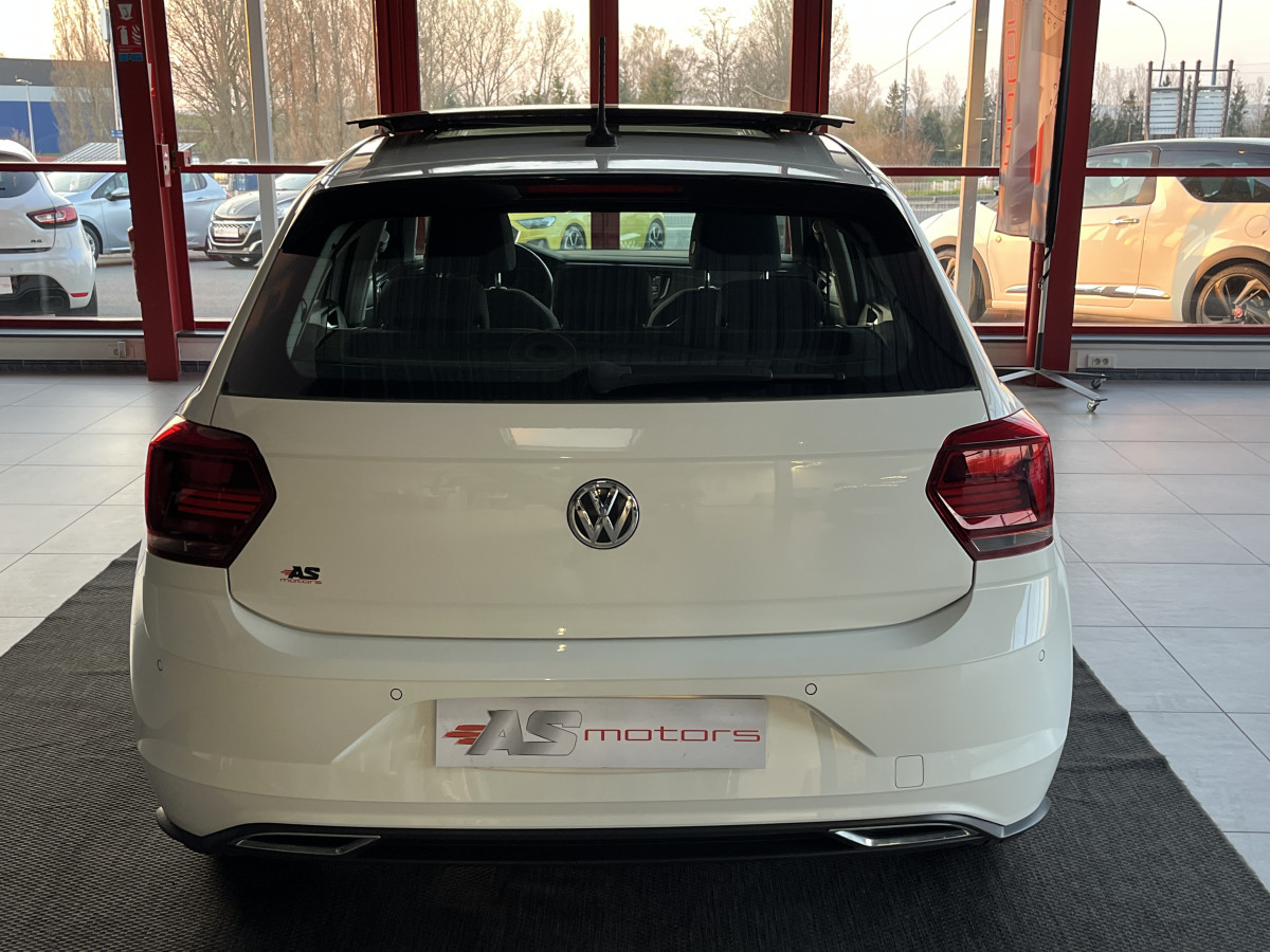VOLKSWAGEN POLO 1,0 TSI 95 R-LINE  DSG7 TOIT PANORAMIQUE OUVRANT GPS  REGULATEUR ADAPTATIF  LIMITEUR PARK PILOT FEU HALOGENE JANTE ALU 15 EXCELLENT ETAT