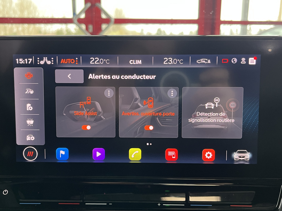 CUPRA LEON ST 1,4 E-HYBRID 245 DSG6 TOIT PANORAMIQUE OUVRANT GPS CAMERA KEYLESS FULL LED VIRTUAL COCKPIT PARK PILOT DRIVE PROFILE REGULATEUR LIMITEUR JANTES 19 PACK HIVER EXCELLENT ETAT