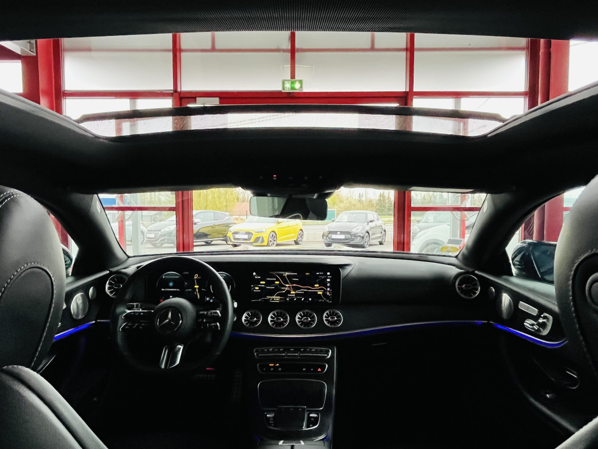 MERCEDES CLASSE E COUPE 220 CDI 194 AMG LINE 9G-TRONIC TOIT PANORAMIQUE OUVRANT GPS CAMERA KEYLESS APPLE CARPLAY HIFI BURMESTER  VIRTUAL COCKPIT PARK PILOT MBUX PACK AMG FEUX FULL LED JANTES ALU 20 EXCELLENT ETAT