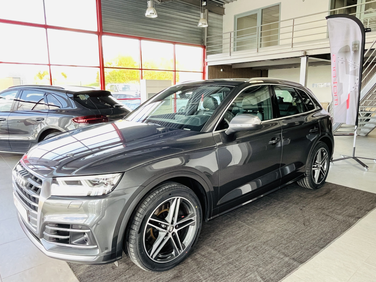 AUDI SQ5 3,0 TDI V6 347 BVA8 QUATTRO  ATTELAGE ELECTRIQUE SUSPENSION PNEUMATIQUE  GPS  CAMERA APPLE CARPLAY KEYLESS REGULATEUR ADAPTATIF  LIMITEUR  PHARES MATRIX  LED  LED PARK PILOT  DRIVE SELECT JANTE 20  EXCELLENT ETAT