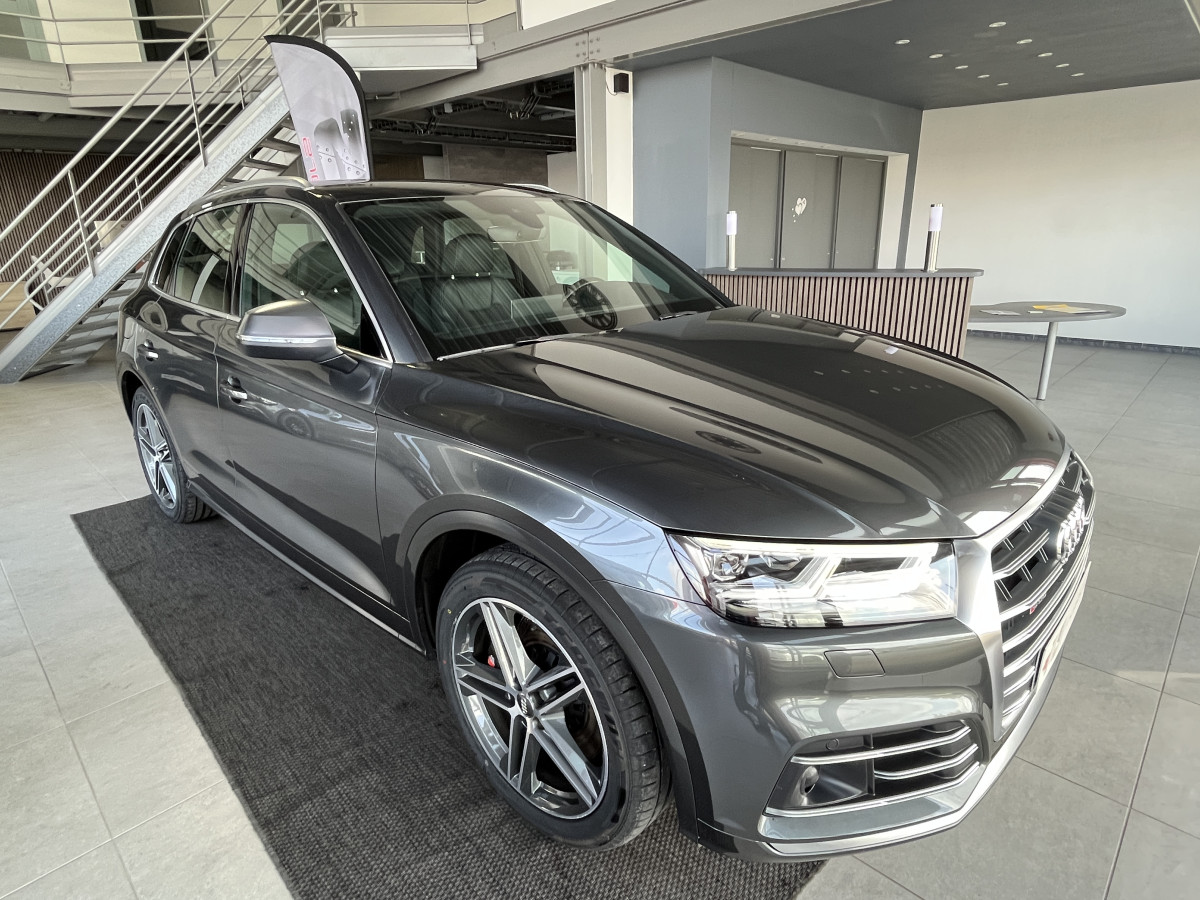 AUDI SQ5 3,0 TDI V6 347 BVA8 QUATTRO  ATTELAGE ELECTRIQUE SUSPENSION PNEUMATIQUE  GPS  CAMERA APPLE CARPLAY KEYLESS REGULATEUR ADAPTATIF  LIMITEUR  PHARES MATRIX  LED  LED PARK PILOT  DRIVE SELECT JANTE 20  EXCELLENT ETAT
