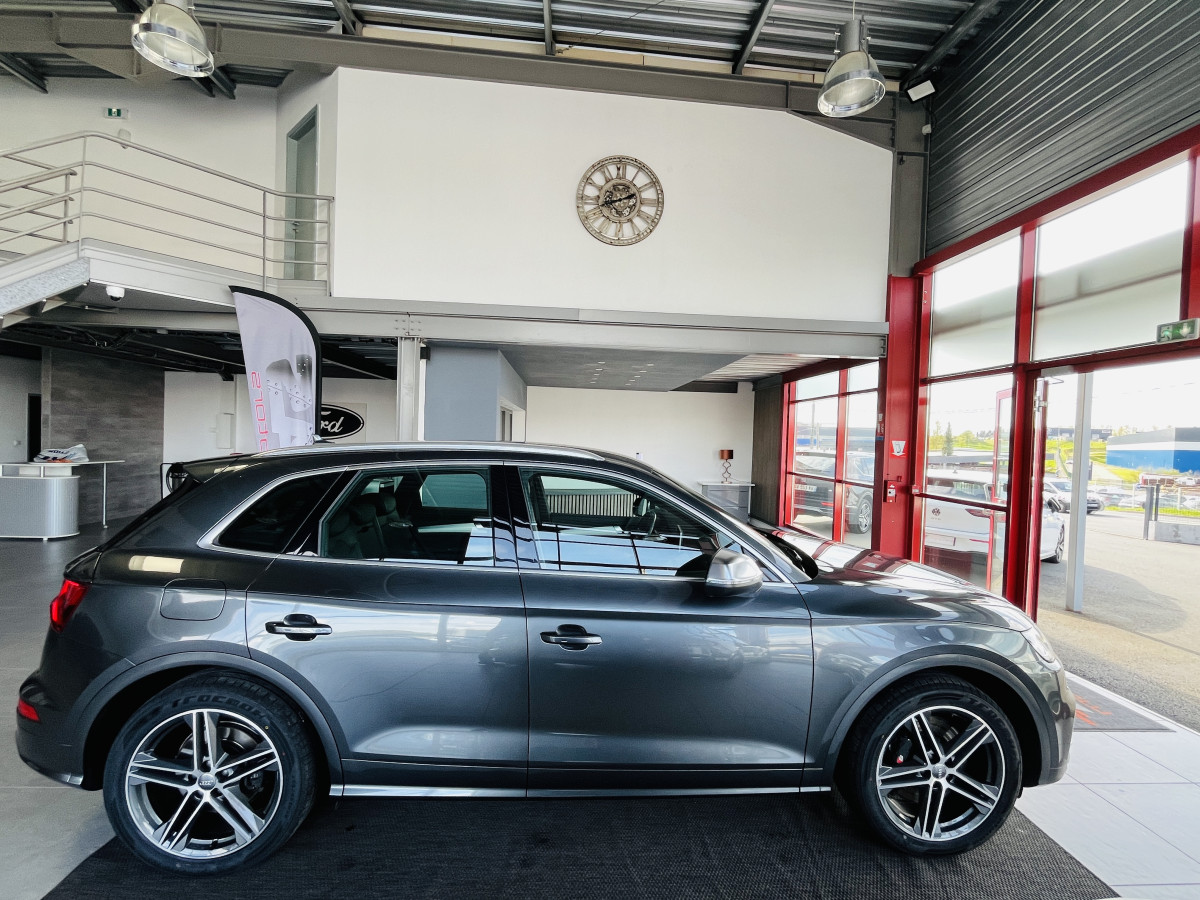 AUDI SQ5 3,0 TDI V6 347 BVA8 QUATTRO  ATTELAGE ELECTRIQUE SUSPENSION PNEUMATIQUE  GPS  CAMERA APPLE CARPLAY KEYLESS REGULATEUR ADAPTATIF  LIMITEUR  PHARES MATRIX  LED  LED PARK PILOT  DRIVE SELECT JANTE 20  EXCELLENT ETAT
