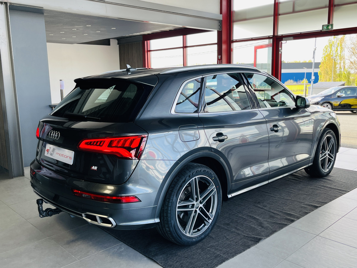 AUDI SQ5 3,0 TDI V6 347 BVA8 QUATTRO  ATTELAGE ELECTRIQUE SUSPENSION PNEUMATIQUE  GPS  CAMERA APPLE CARPLAY KEYLESS REGULATEUR ADAPTATIF  LIMITEUR  PHARES MATRIX  LED  LED PARK PILOT  DRIVE SELECT JANTE 20  EXCELLENT ETAT