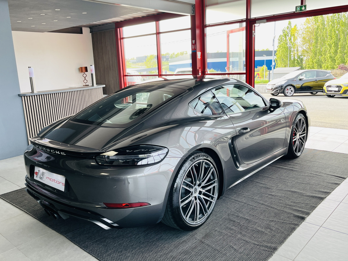 PORSCHE CAYMAN 718 S COUPE 2,5 TURBO 350 PDK GPS CAMERA REGULATEUR PASM PDLS  HIFI BOSE APPLE CARPLAY SIEGES SPORT PACK  SPORT DESIGN PACK CHRONO SPORT PACK CARBON ECHAPPEMENT SPORT JANTES 20