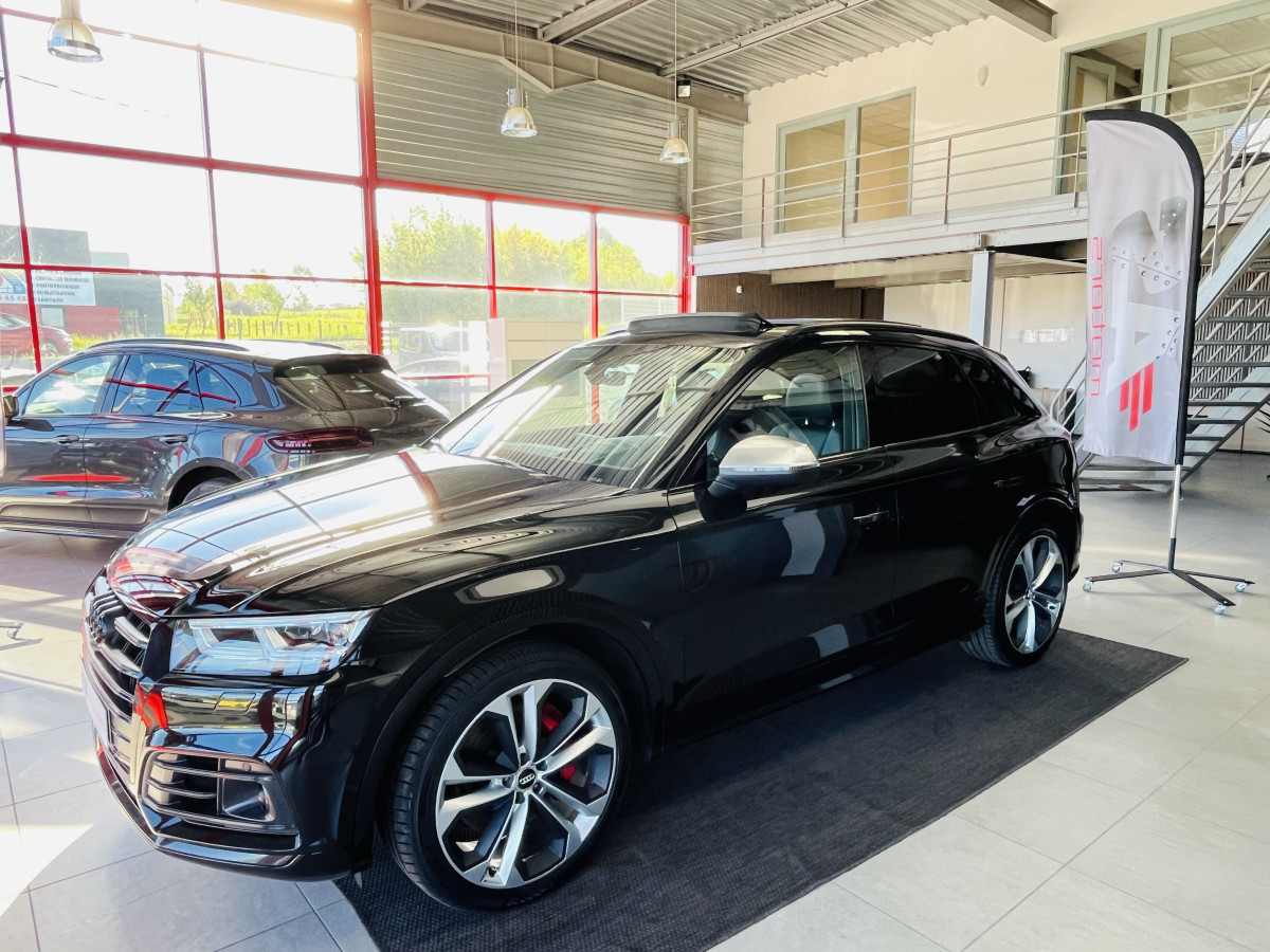 AUDI SQ5 3,0 TDI V6 347 BVA8 QUATTRO TOIT PANORAMIQUE OUVRANT  ATTELAGE ELECTRIQUE GPS  CAMERA 360  KEYLESS APPLE CARPLAY SUSPENSION PNEUMATIQUE REGULATEUR LIMITEUR  PHARES MATRIX  LED PARK PILOT  DRIVE SELECT JANTE 21 EXCELLENT ETAT