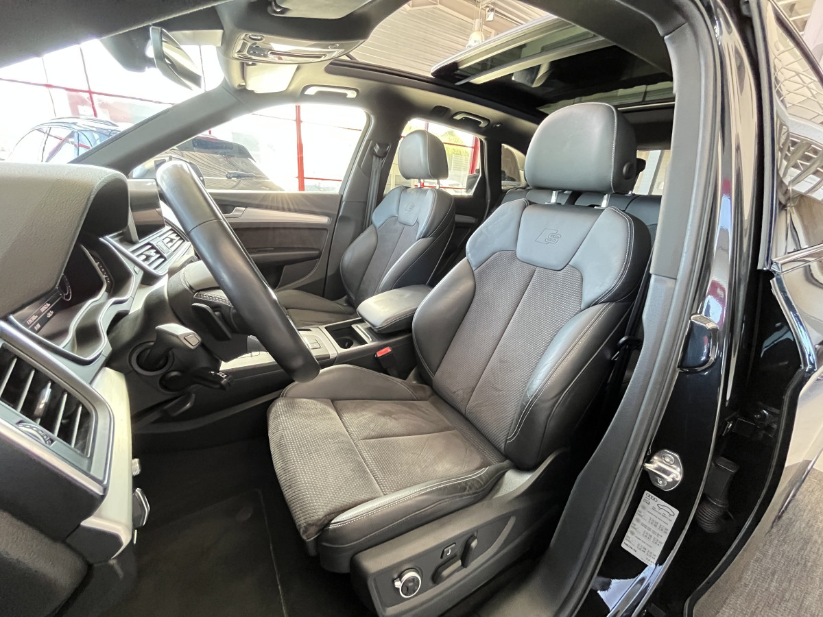 AUDI SQ5 3,0 TDI V6 347 BVA8 QUATTRO TOIT PANORAMIQUE OUVRANT  ATTELAGE ELECTRIQUE GPS  CAMERA 360  KEYLESS APPLE CARPLAY SUSPENSION PNEUMATIQUE REGULATEUR LIMITEUR  PHARES MATRIX  LED PARK PILOT  DRIVE SELECT JANTE 21 EXCELLENT ETAT