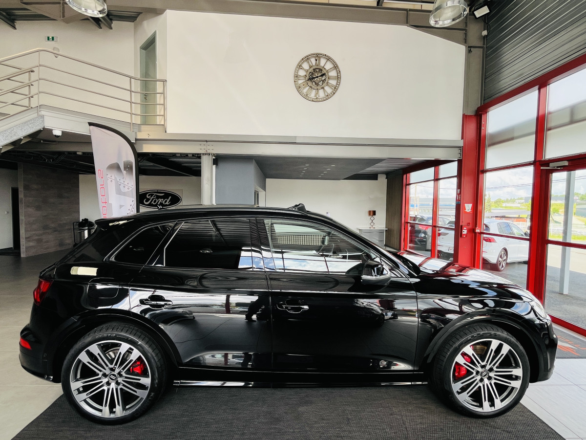 AUDI SQ5 3,0 TDI V6 347 BVA8 QUATTRO TOIT PANORAMIQUE OUVRANT  ATTELAGE ELECTRIQUE GPS  CAMERA 360 ACC DCC HIFI B&O KEYLESS REGULATEUR LIMITEUR  PHARES MATRIX  LED  PARK PILOT FULL CUIR  DRIVE SELECT JANTE 21 AFFICHAGE TETE HAUTE  EXCELLENT ETAT