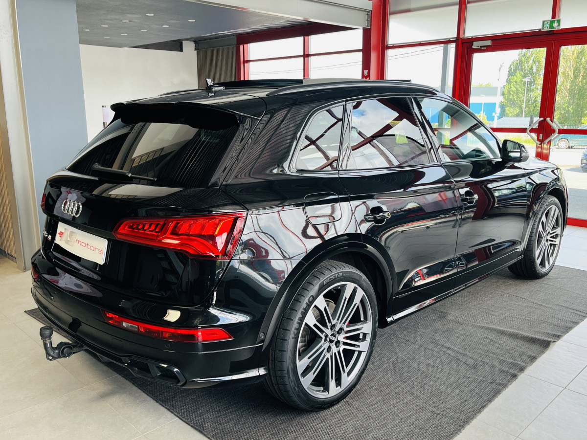 AUDI SQ5 3,0 TDI V6 347 BVA8 QUATTRO TOIT PANORAMIQUE OUVRANT  ATTELAGE ELECTRIQUE GPS  CAMERA 360 ACC DCC HIFI B&O KEYLESS REGULATEUR LIMITEUR  PHARES MATRIX  LED  PARK PILOT FULL CUIR  DRIVE SELECT JANTE 21 AFFICHAGE TETE HAUTE  EXCELLENT ETAT