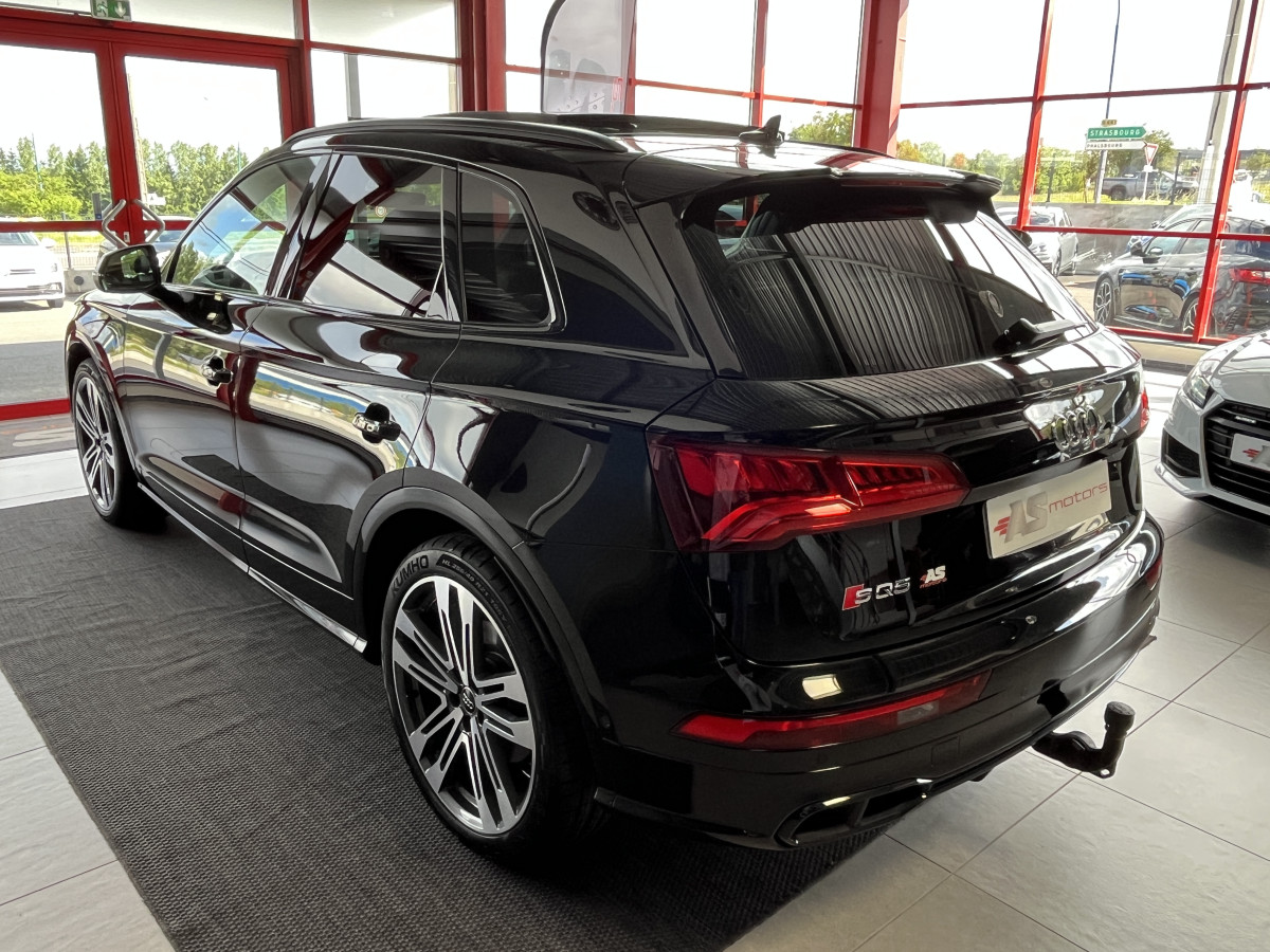 AUDI SQ5 3,0 TDI V6 347 BVA8 QUATTRO TOIT PANORAMIQUE OUVRANT  ATTELAGE ELECTRIQUE GPS  CAMERA 360 ACC DCC HIFI B&O KEYLESS REGULATEUR LIMITEUR  PHARES MATRIX  LED  PARK PILOT FULL CUIR  DRIVE SELECT JANTE 21 AFFICHAGE TETE HAUTE  EXCELLENT ETAT