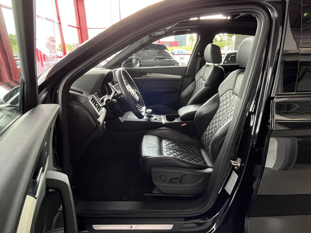 AUDI SQ5 3,0 TDI V6 347 BVA8 QUATTRO TOIT PANORAMIQUE OUVRANT  ATTELAGE ELECTRIQUE GPS  CAMERA 360 ACC DCC HIFI B&O KEYLESS REGULATEUR LIMITEUR  PHARES MATRIX  LED  PARK PILOT FULL CUIR  DRIVE SELECT JANTE 21 AFFICHAGE TETE HAUTE  EXCELLENT ETAT