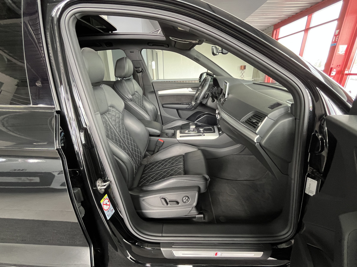 AUDI SQ5 3,0 TDI V6 347 BVA8 QUATTRO TOIT PANORAMIQUE OUVRANT  ATTELAGE ELECTRIQUE GPS  CAMERA 360 ACC DCC HIFI B&O KEYLESS REGULATEUR LIMITEUR  PHARES MATRIX  LED  PARK PILOT FULL CUIR  DRIVE SELECT JANTE 21 AFFICHAGE TETE HAUTE  EXCELLENT ETAT