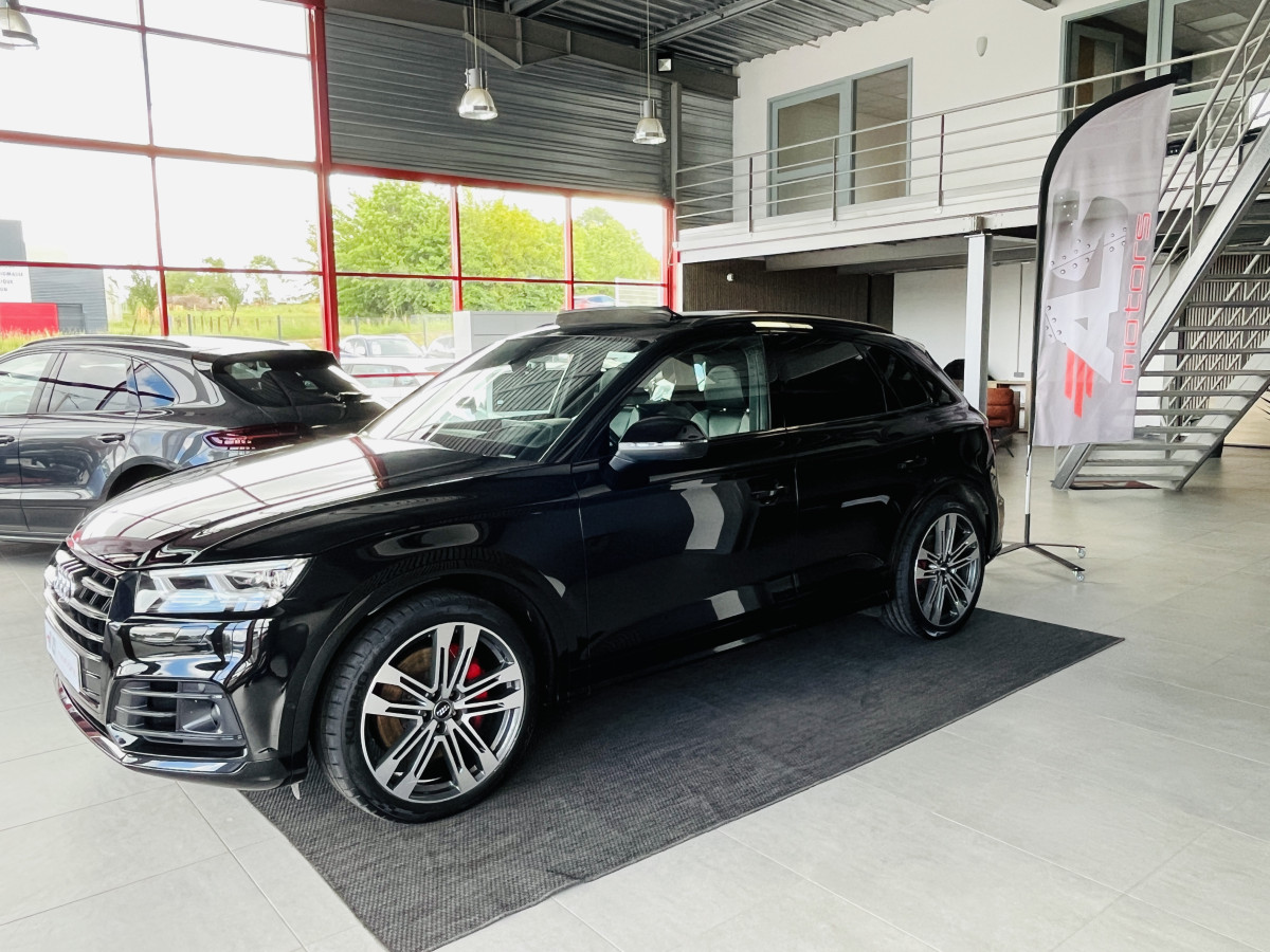 AUDI SQ5 3,0 TDI V6 347 BVA8 QUATTRO TOIT PANORAMIQUE OUVRANT  ATTELAGE ELECTRIQUE GPS  CAMERA 360 ACC DCC HIFI B&O KEYLESS REGULATEUR LIMITEUR  PHARES MATRIX  LED  PARK PILOT FULL CUIR  DRIVE SELECT JANTE 21 AFFICHAGE TETE HAUTE  EXCELLENT ETAT