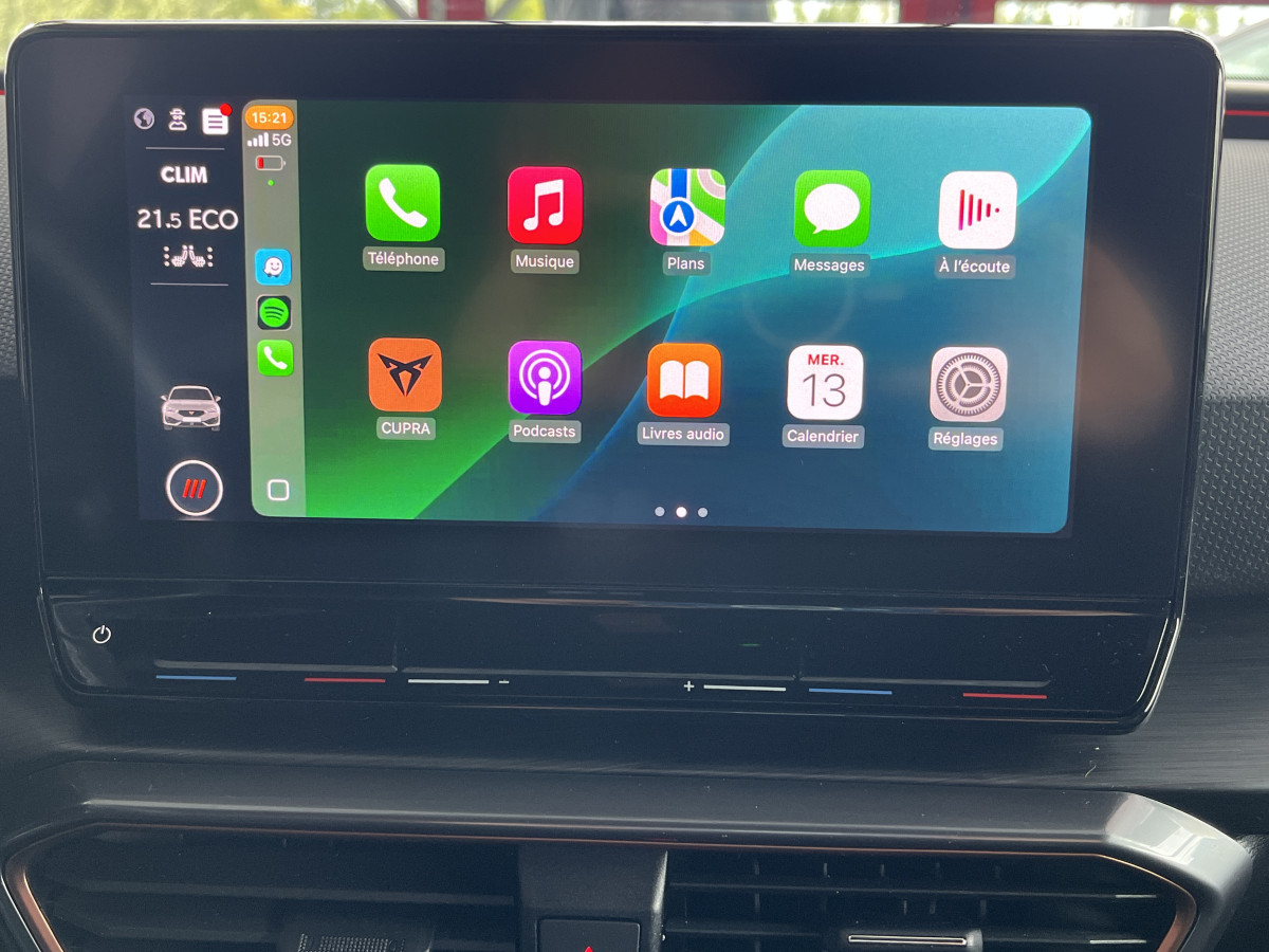 CUPRA LEON 1,4 E-HYBRID 245 DSG6 GPS CAMERA APPLE CARPLAY KEYLESS FULL LED VIRTUAL COCKPIT PARK PILOT DRIVE PROFILE REGULATEUR LIMITEUR EXCELLENT ETAT