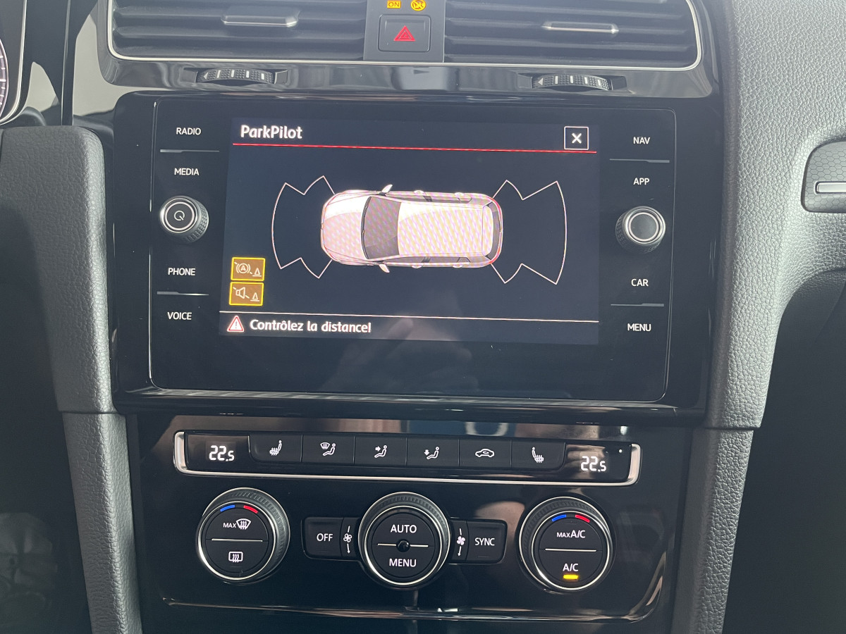 VOLKSWAGEN GOLF 7 2,0 TSI 245 PERFORMANCE  GPS REGULATEUR ADAPTATIF LIMITEUR PARK PILOT  FULL LED AUTO HOLD  JANTES SANTIAGO DIGITAL COCKPIT EXCELLENT ETAT