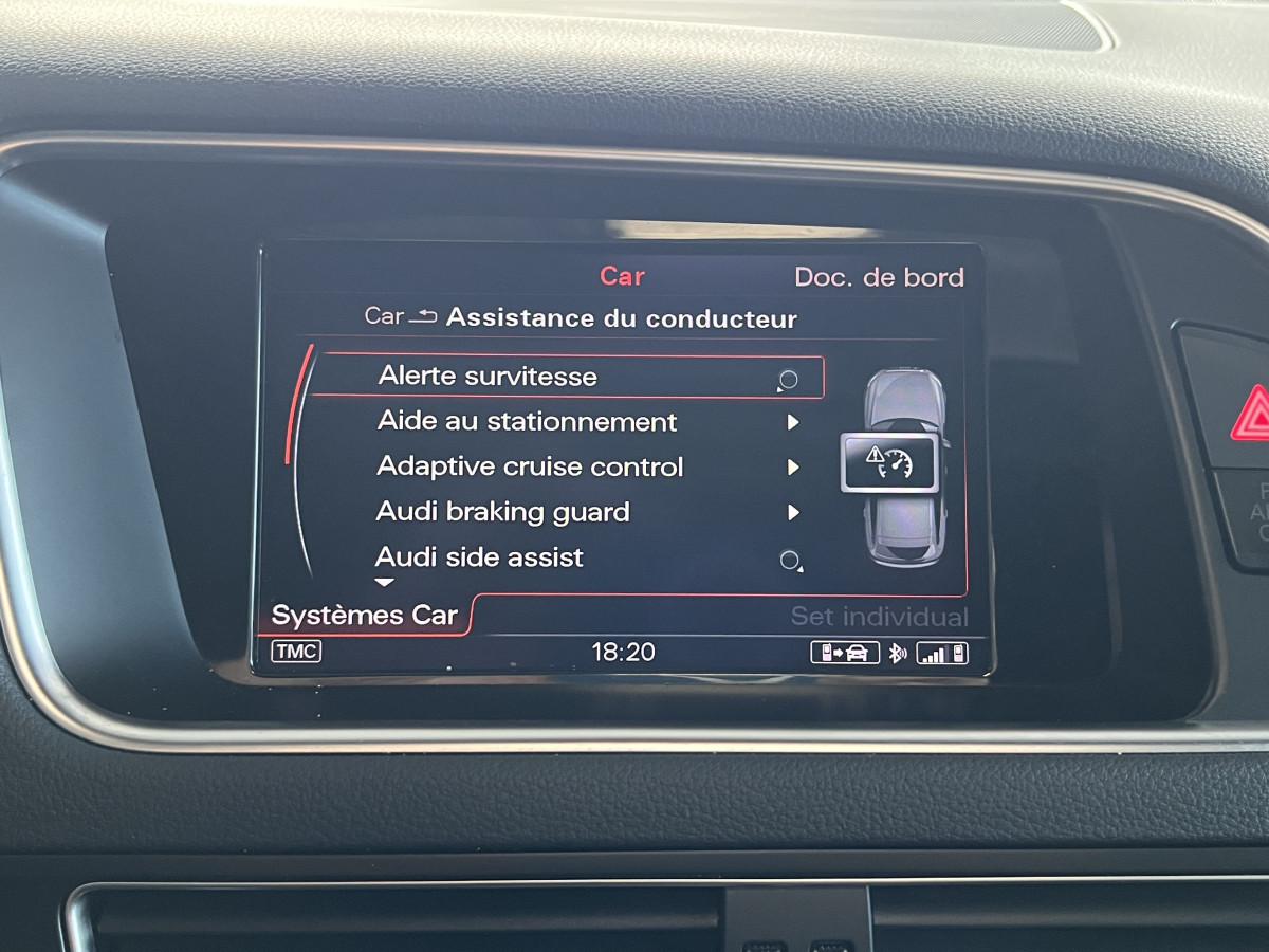 AUDI SQ5 3,0 V6 TDI 340 PLUS  BVA8 QUATTRO  ATTELAGE TOIT PANORAMIQUE OUVRANT  GPS CAMERA HIFI B&O REGULATEUR ADAPTATIF  KEYLESS BI-XENON  PARK PILOT DRIVE SELECT SIEGES MATELASSÉ JANTES 21 EXCELLENT ETAT