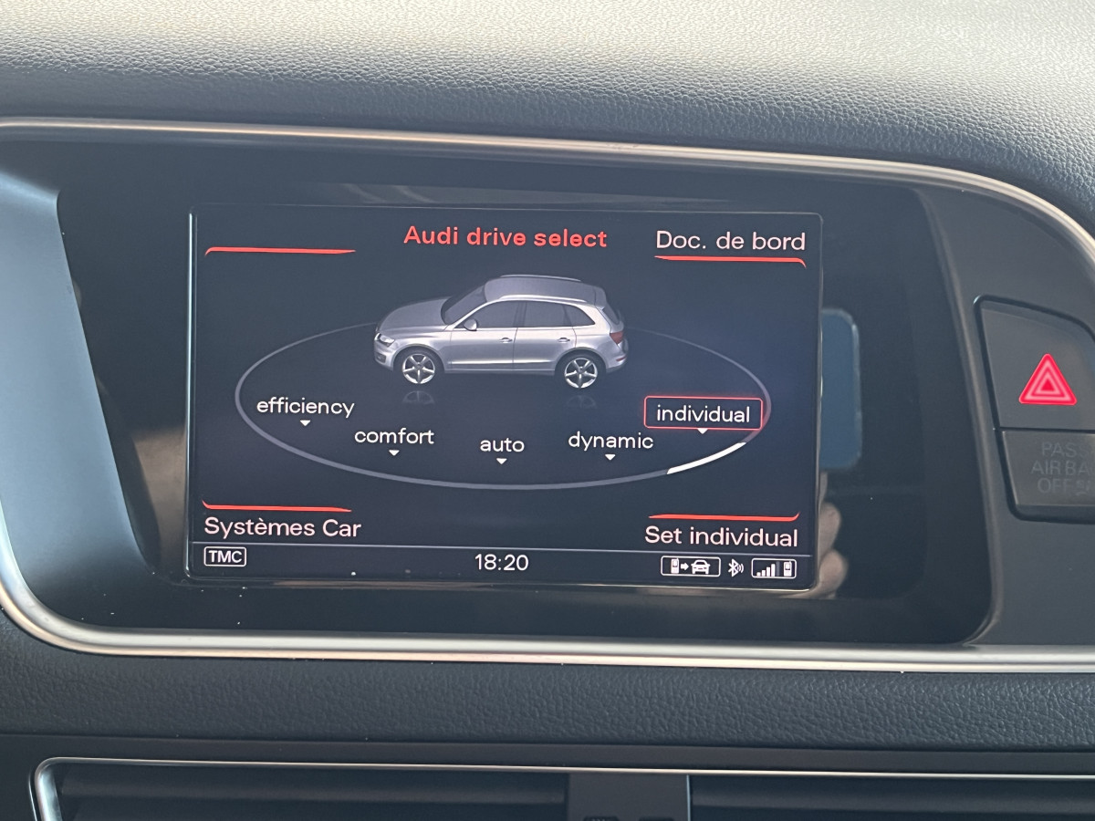 AUDI SQ5 3,0 V6 TDI 340 PLUS  BVA8 QUATTRO  ATTELAGE TOIT PANORAMIQUE OUVRANT  GPS CAMERA HIFI B&O REGULATEUR ADAPTATIF  KEYLESS BI-XENON  PARK PILOT DRIVE SELECT SIEGES MATELASSÉ JANTES 21 EXCELLENT ETAT