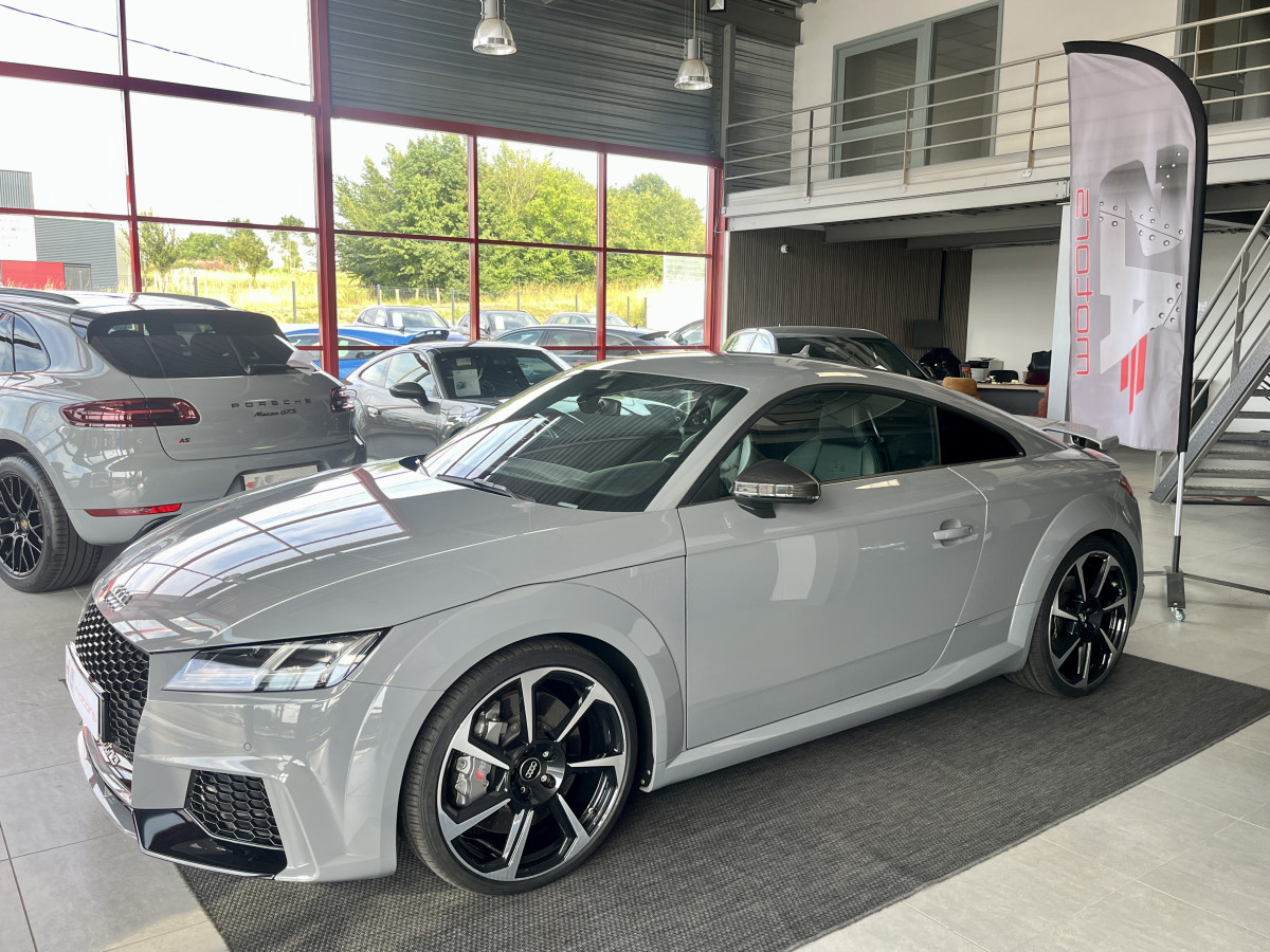 AUDI TTRS 2,5 TFSI 400 QUATTRO S-TRONIC 7 GPS CAMERA PACK CARBON  AUDI MAGNETIC RIDE  DRIVE SELECT REGULATEUR LIMITEUR  ECHAPPEMENT RS HIFI B&O SIEGES RS FEUX FULL LED EXCELLENT ETAT
