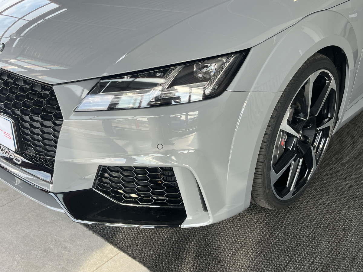 AUDI TTRS 2,5 TFSI 400 QUATTRO S-TRONIC 7 GPS CAMERA PACK CARBON  AUDI MAGNETIC RIDE  DRIVE SELECT REGULATEUR LIMITEUR  ECHAPPEMENT RS HIFI B&O SIEGES RS FEUX FULL LED EXCELLENT ETAT