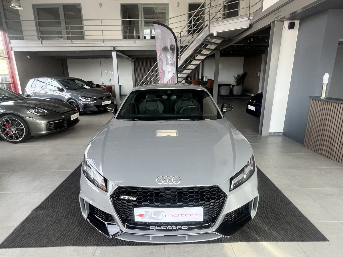 AUDI TTRS 2,5 TFSI 400 QUATTRO S-TRONIC 7 GPS CAMERA PACK CARBON  AUDI MAGNETIC RIDE  DRIVE SELECT REGULATEUR LIMITEUR  ECHAPPEMENT RS HIFI B&O SIEGES RS FEUX FULL LED EXCELLENT ETAT