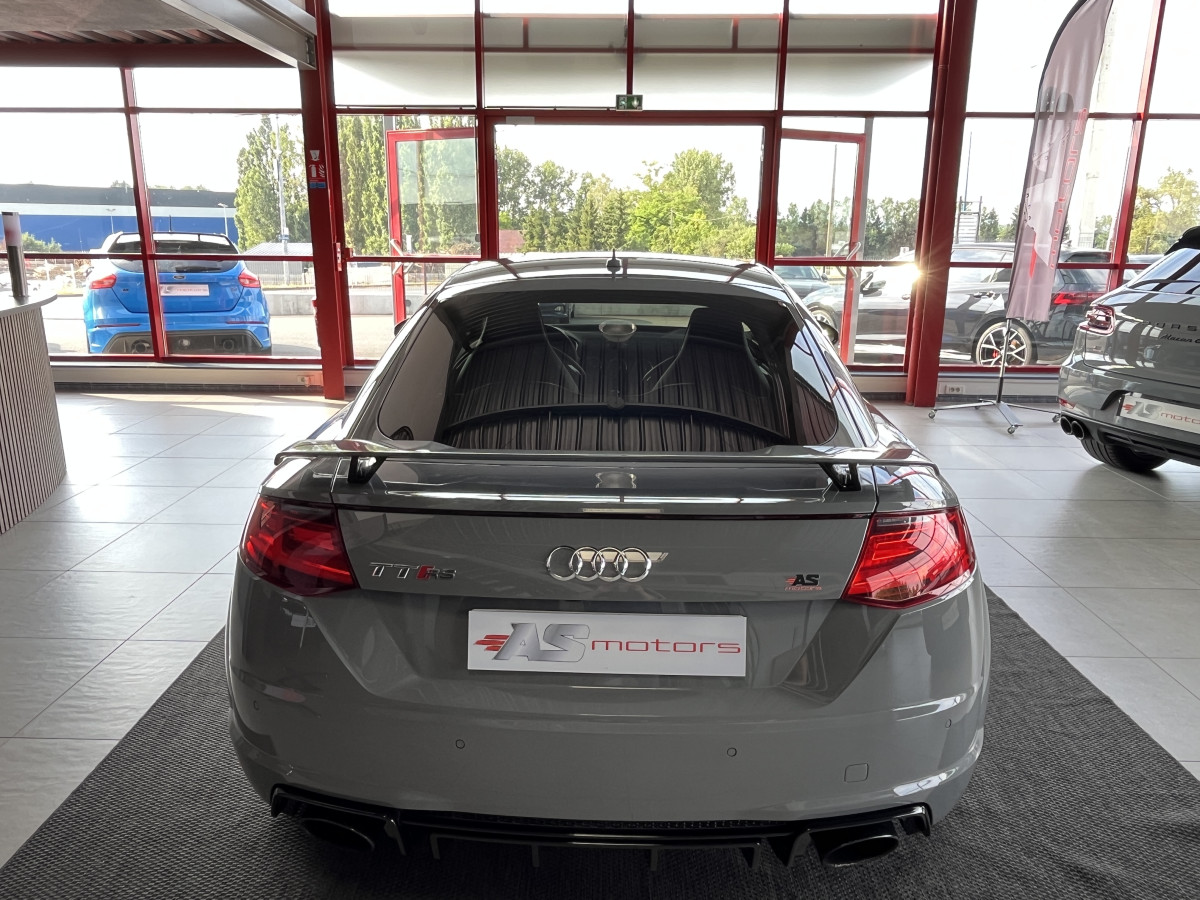 AUDI TTRS 2,5 TFSI 400 QUATTRO S-TRONIC 7 GPS CAMERA PACK CARBON  AUDI MAGNETIC RIDE  DRIVE SELECT REGULATEUR LIMITEUR  ECHAPPEMENT RS HIFI B&O SIEGES RS FEUX FULL LED EXCELLENT ETAT