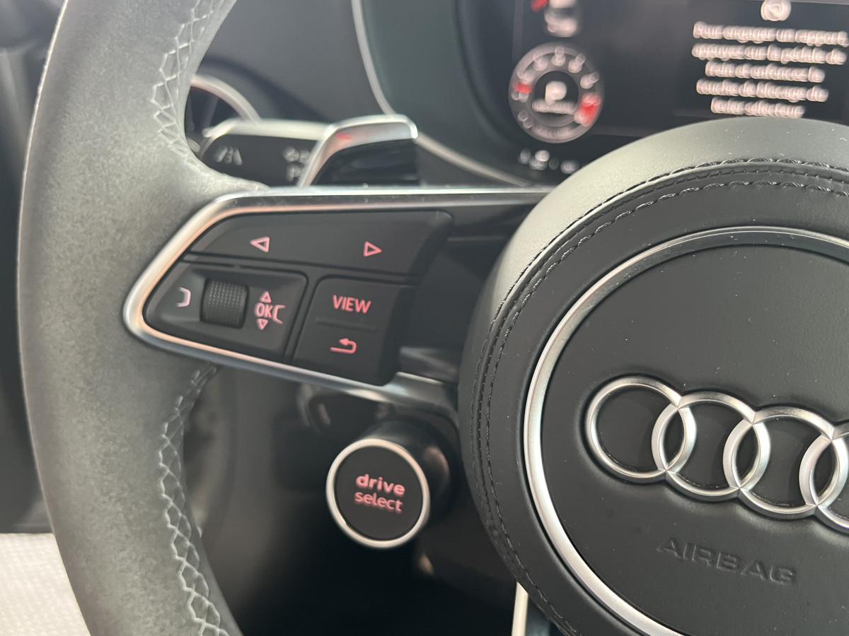 AUDI TTRS 2,5 TFSI 400 QUATTRO S-TRONIC 7 GPS CAMERA PACK CARBON  AUDI MAGNETIC RIDE  DRIVE SELECT REGULATEUR LIMITEUR  ECHAPPEMENT RS HIFI B&O SIEGES RS FEUX FULL LED EXCELLENT ETAT