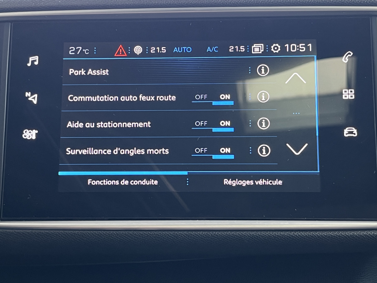 PEUGEOT 308 GTI 1,6 263 PHASE 2 TOIT PANORAMIQUE GPS CAMERA KEYLESS  HIFI DENON REGULATEUR LIMITEUR APPLE CARPLAY DIFFERENTIEL A GLISSEMENT JANTES 19 PARK ASSIST