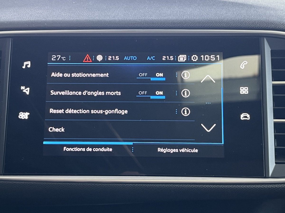 PEUGEOT 308 GTI 1,6 263 PHASE 2 TOIT PANORAMIQUE GPS CAMERA KEYLESS  HIFI DENON REGULATEUR LIMITEUR APPLE CARPLAY DIFFERENTIEL A GLISSEMENT JANTES 19 PARK ASSIST