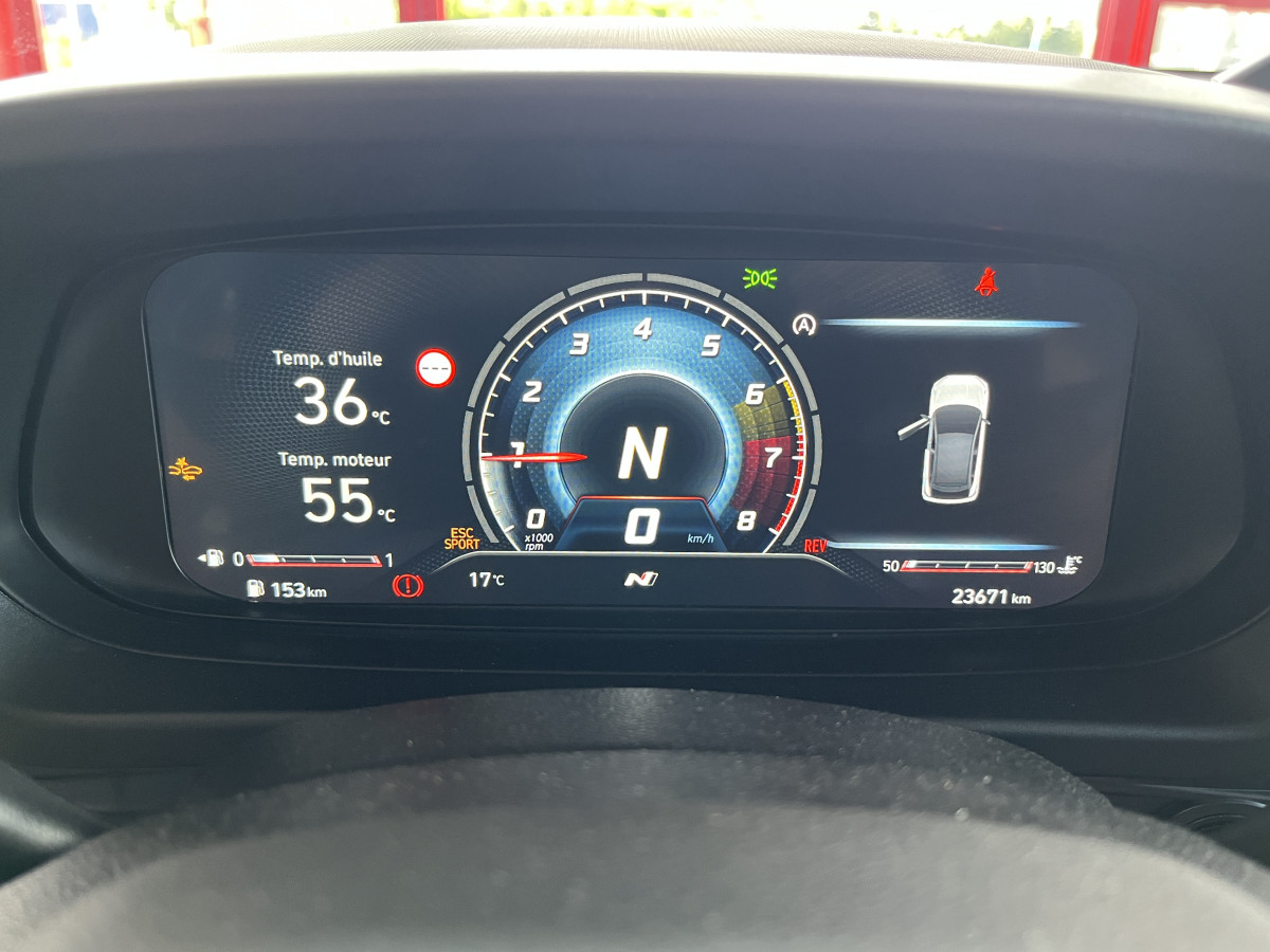 HYUNDAI I20 N 1,6 T-GDI 204 GPS CAMERA APPLE CARPLAY REGULATEUR LIMITEUR KEYLESS VIRTUAL COCKPIT DRIVE SELECT HIFI BOSE FULL LED DIFFERENTIEL A GLISSEMENT ETAT NEUF