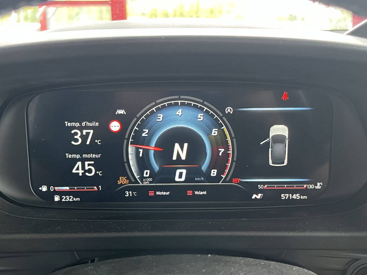 HYUNDAI I20 N 1,6 T-GDI 204 GPS CAMERA APPLE CARPLAY REGULATEUR LIMITEUR KEYLESS VIRTUAL COCKPIT DRIVE SELECT HIFI BOSE FULL LED DIFFERENTIEL A GLISSEMENT ETAT NEUF