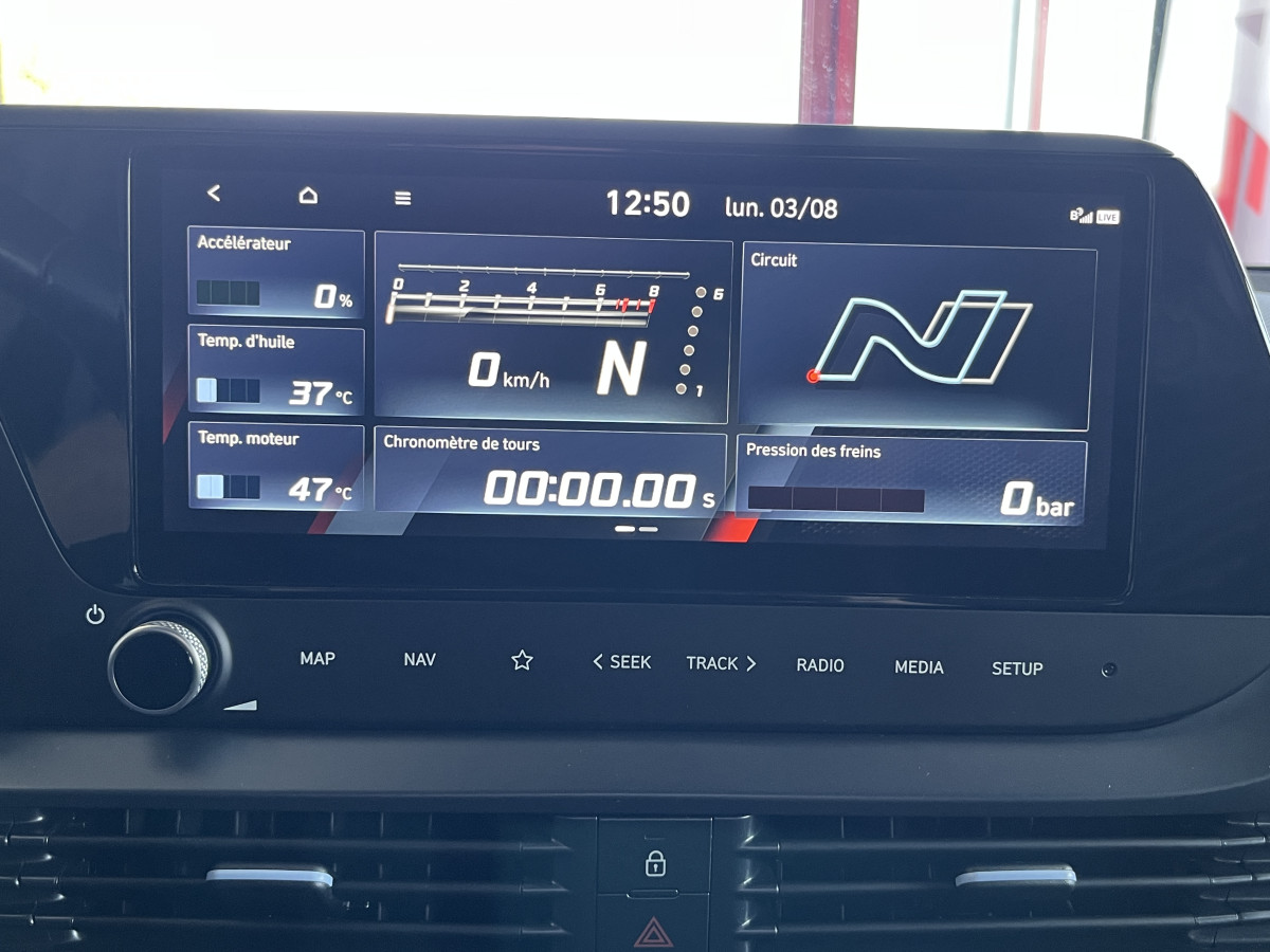 HYUNDAI I20 N 1,6 T-GDI 204 GPS CAMERA APPLE CARPLAY REGULATEUR LIMITEUR KEYLESS VIRTUAL COCKPIT DRIVE SELECT HIFI BOSE FULL LED DIFFERENTIEL A GLISSEMENT ETAT NEUF