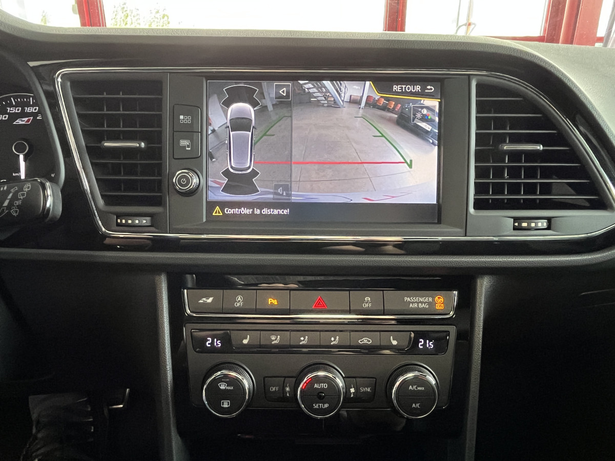 SEAT LEON ST 2,0 TSI 300 DSG6 4DRIVE TOIT PANORAMIQUE OUVRANT GPS CAMERA KEYLESS APPLE CARPLAY ACC DCC REGULATEUR ADAPTATIF SEAT SOUND DRIVE PROFILE PARK PILOT JANTES 19 EXCELLENT ETAT