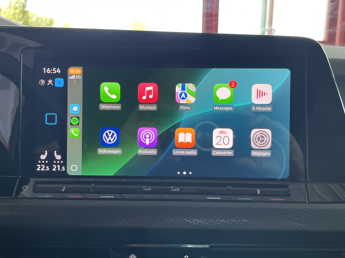 VOLKSWAGEN GOLF 8 GTD 2,0 TDI 200 DSG7 GPS CAMERA ACC COMPORTEMENT DYNAMIQUE  IQ-DRIVE PARK ASSIST PARK PILOT REGULATEUR ADAPTATIF  LIMITEUR FULL LED APPLE CARPLAY KEYLESS DRIVE SELECT  EXCELLENT ETAT