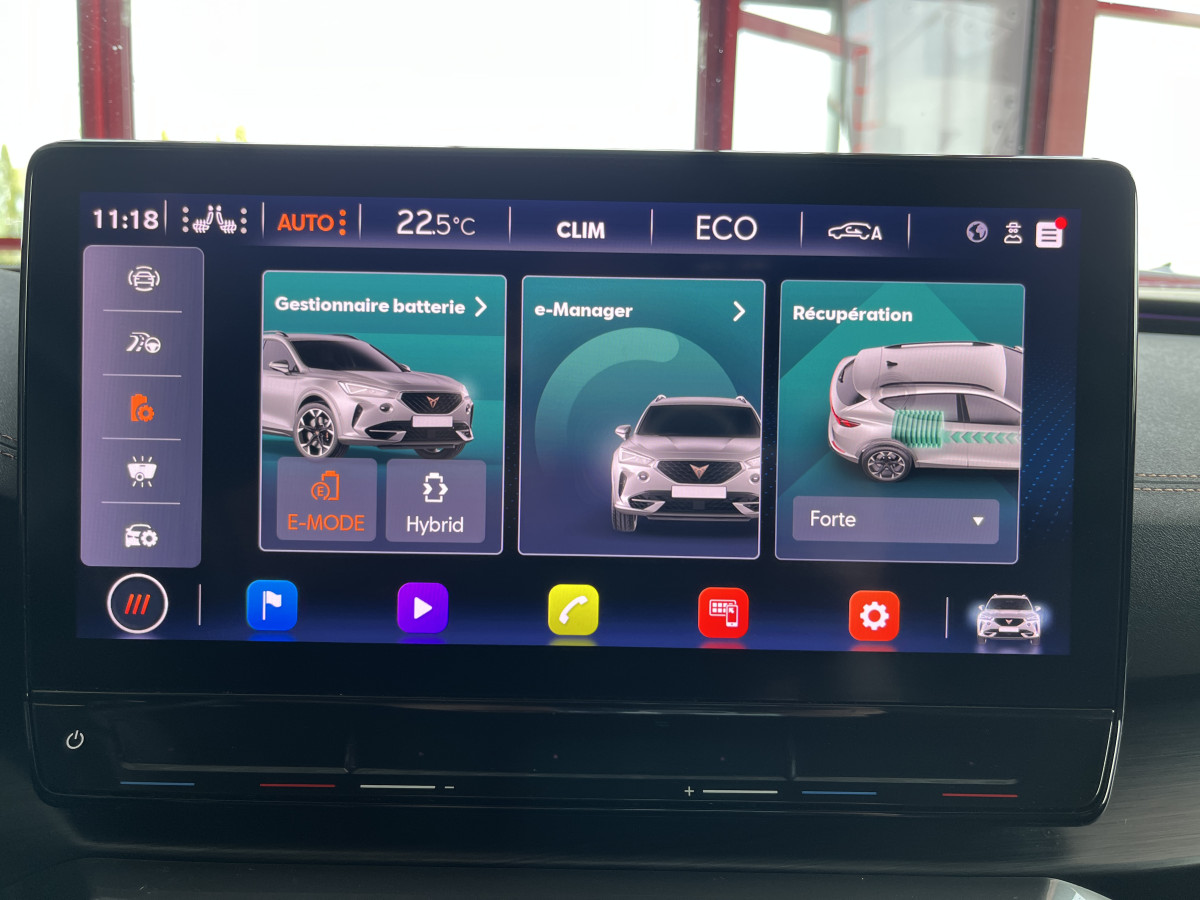 CUPRA FORMENTOR 1,4 E-HYBRID 245 VZ DSG6  GPS CAMERA DCC ACC  360 KEYLESS FULL LED VIRTUAL COCKPIT PARK PILOT PARK ASSIST  DRIVE PROFILE REGULATEUR ADAPTATIF LIMITEUR JANTES 19 PACK HIVER EXCELLENT ETAT