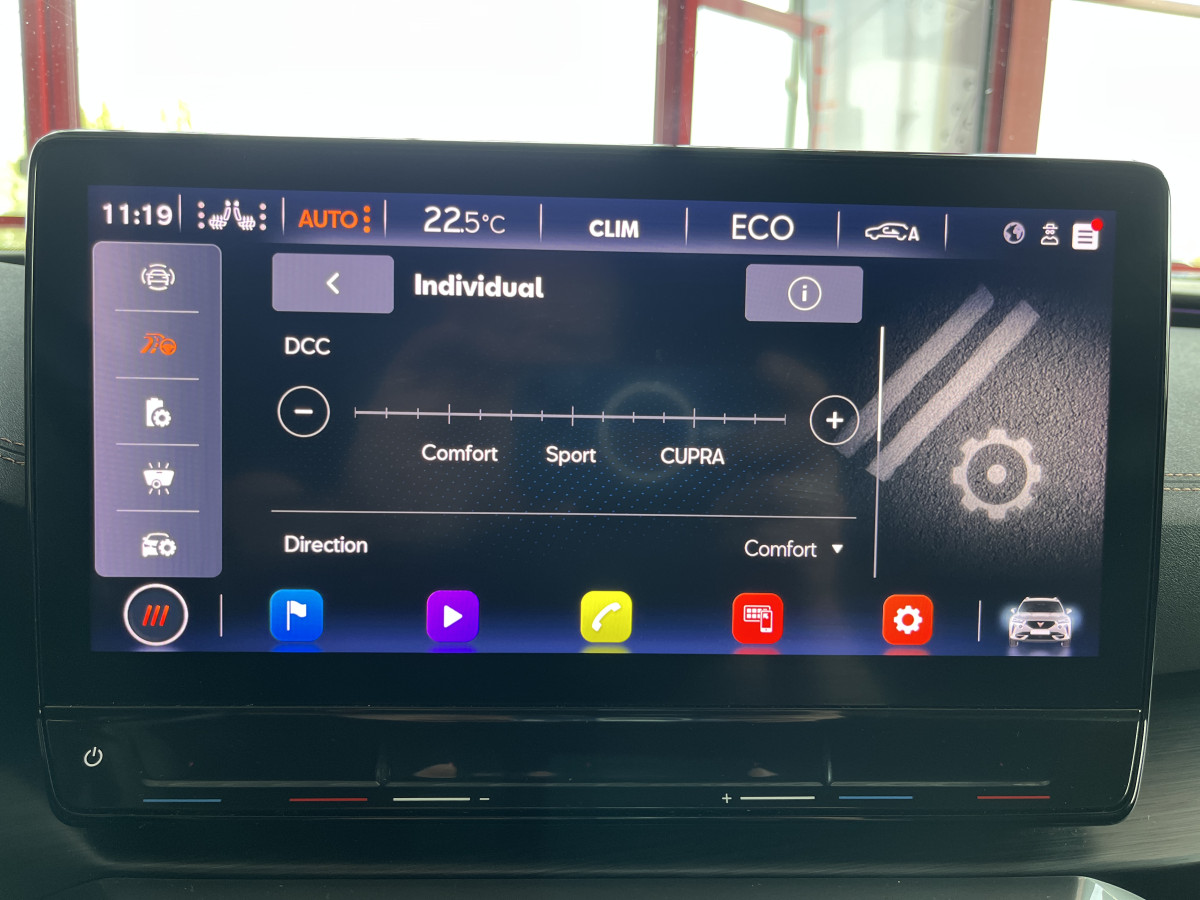 CUPRA FORMENTOR 1,4 E-HYBRID 245 VZ DSG6  GPS CAMERA DCC ACC  360 KEYLESS FULL LED VIRTUAL COCKPIT PARK PILOT PARK ASSIST  DRIVE PROFILE REGULATEUR ADAPTATIF LIMITEUR JANTES 19 PACK HIVER EXCELLENT ETAT
