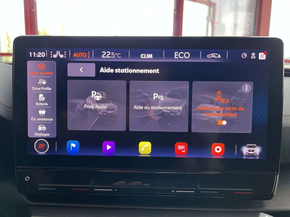 CUPRA FORMENTOR 1,4 E-HYBRID 245 VZ DSG6  GPS CAMERA DCC ACC  360 KEYLESS FULL LED VIRTUAL COCKPIT PARK PILOT PARK ASSIST  DRIVE PROFILE REGULATEUR ADAPTATIF LIMITEUR JANTES 19 PACK HIVER EXCELLENT ETAT