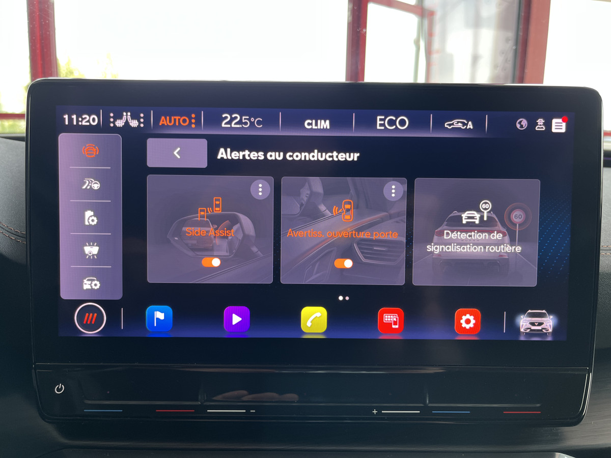 CUPRA FORMENTOR 1,4 E-HYBRID 245 VZ DSG6  GPS CAMERA DCC ACC  360 KEYLESS FULL LED VIRTUAL COCKPIT PARK PILOT PARK ASSIST  DRIVE PROFILE REGULATEUR ADAPTATIF LIMITEUR JANTES 19 PACK HIVER EXCELLENT ETAT