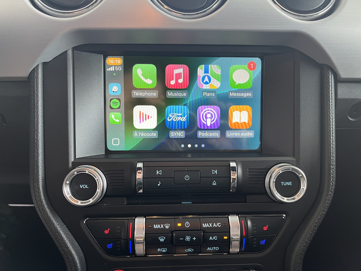 FORD MUSTANG FASTBACK 5,0 V8 421 GT GPS CAMERA REGULATEUR LIMITEUR KEYLESS ECHAPPEMENT A CLAPET HIFI SOUND   PARK PILOT APPLE CARPLAY FEUX BI-XENON JANTES 19 EXCELLENT ETAT